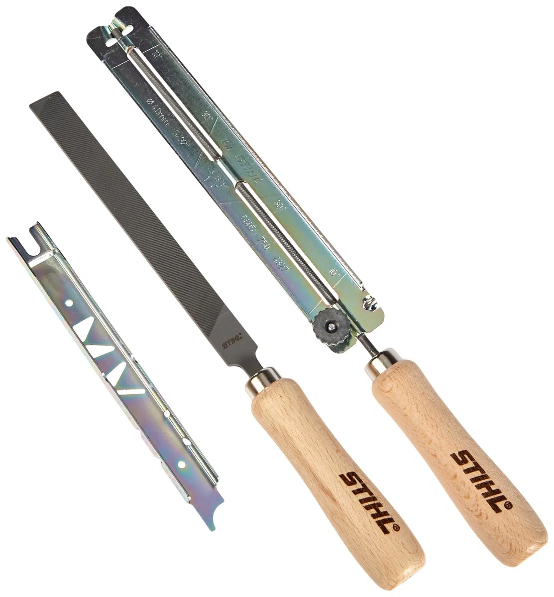 Stihl 5605 007 1027-Set di lime da 1/4", 3/8" P 56050071027 per catena Picco, colore: Grigio