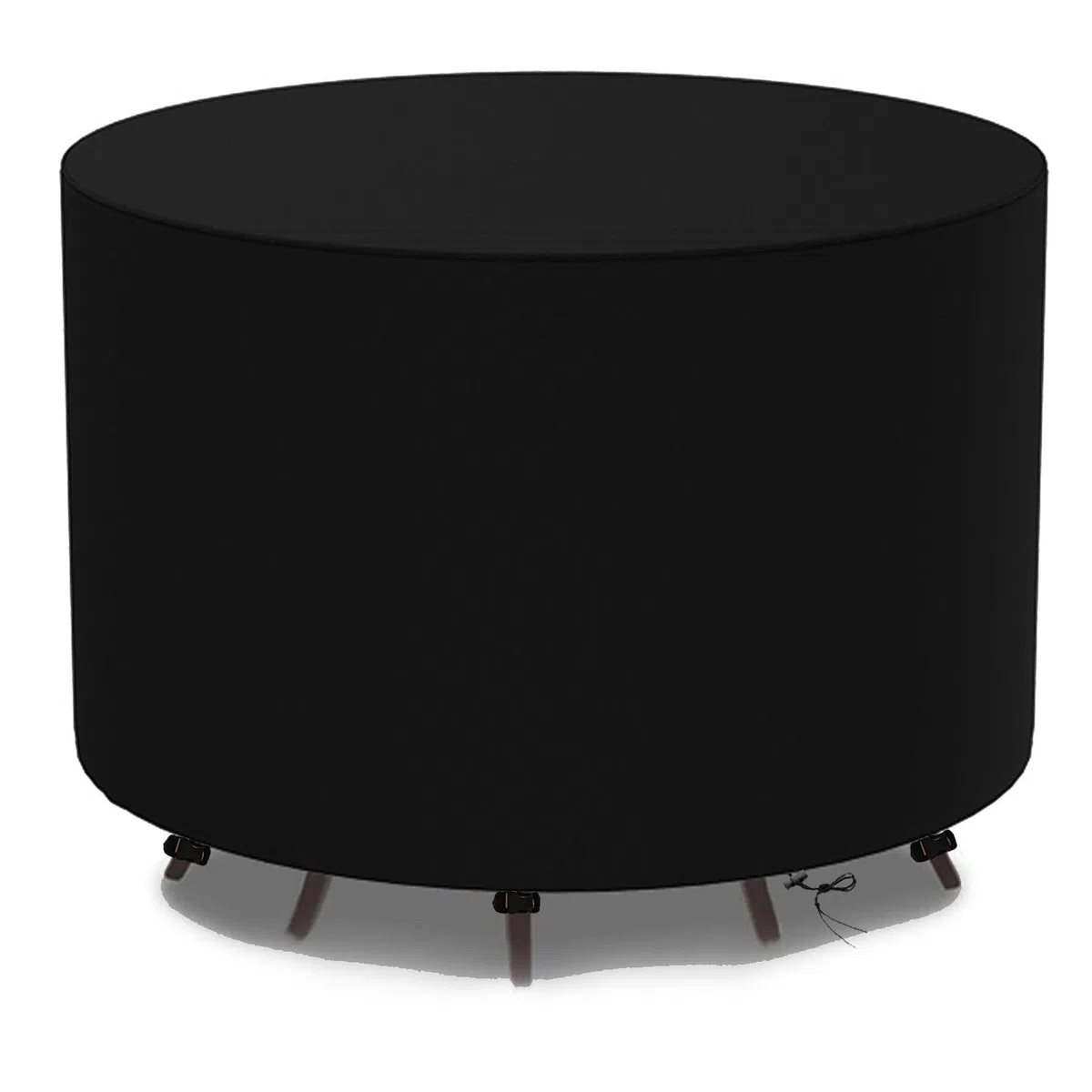 Coperture per Mobili da Giardino Rotondo Copertura Tavolo Sedie Esterno Telo Copri Tavoli da Terrazza Rotondo 600D Impermeabile Anti-UV Antivento Copertura da Tavolo da Giardino Rotondo 120x74cm