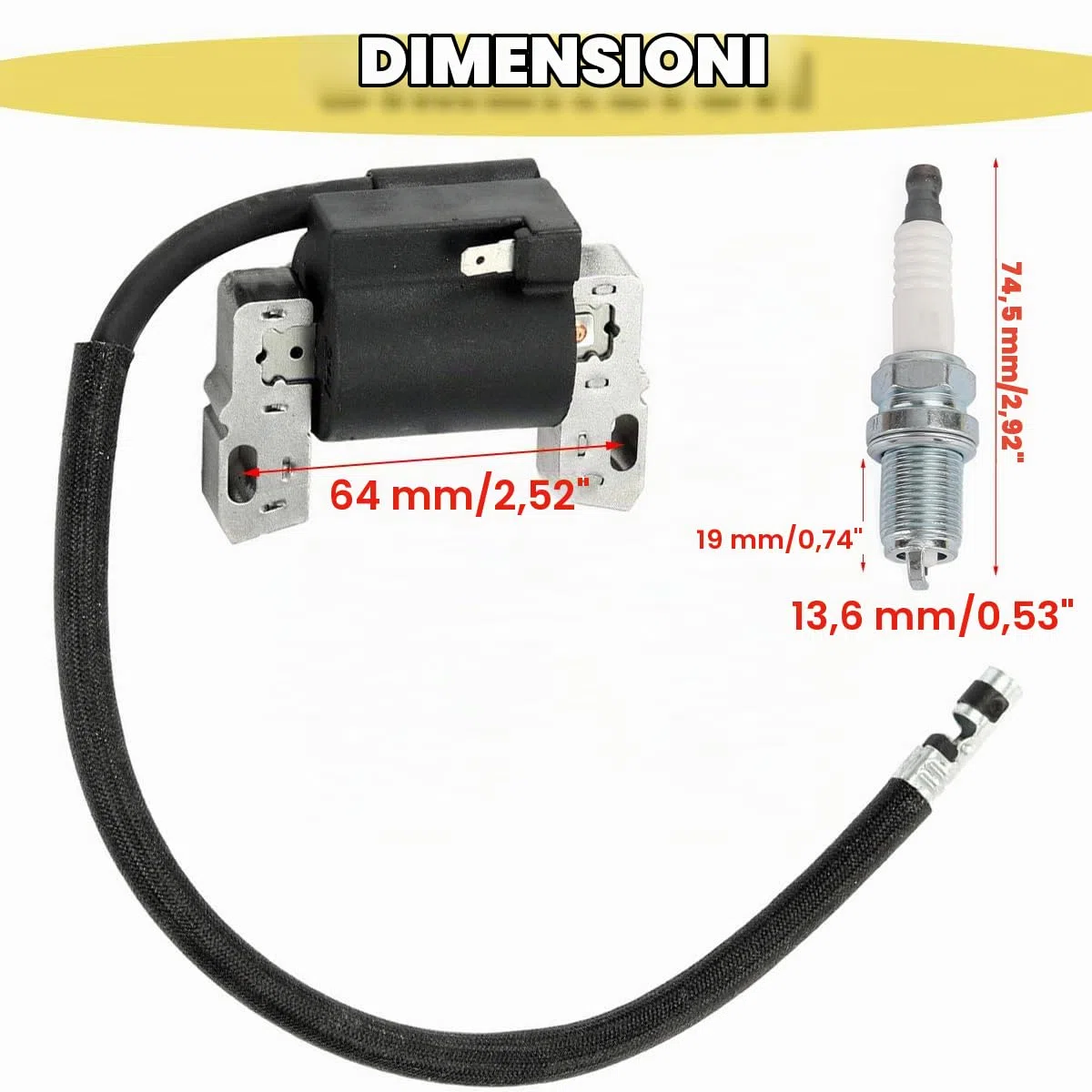 ZAMDOE 591459 Bobina di accensione Magneto Armatura di ricambio per Briggs and Stratton 19A400 19B400 19C400 20A114 Parti di motori per tosaerba 492341 491312 495859 490586 per Toro trattorino
