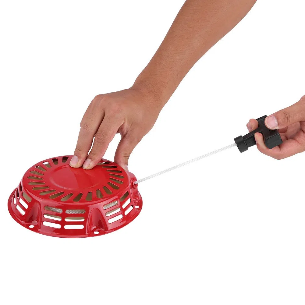 Gruppo Avviamento a Strappo Generatore Kit Avviamento a Strappo Parte di avviamento a Strappo con 6 Viti Avviamento a Strappo per Motore Avviamento in Metallo per Generatore a