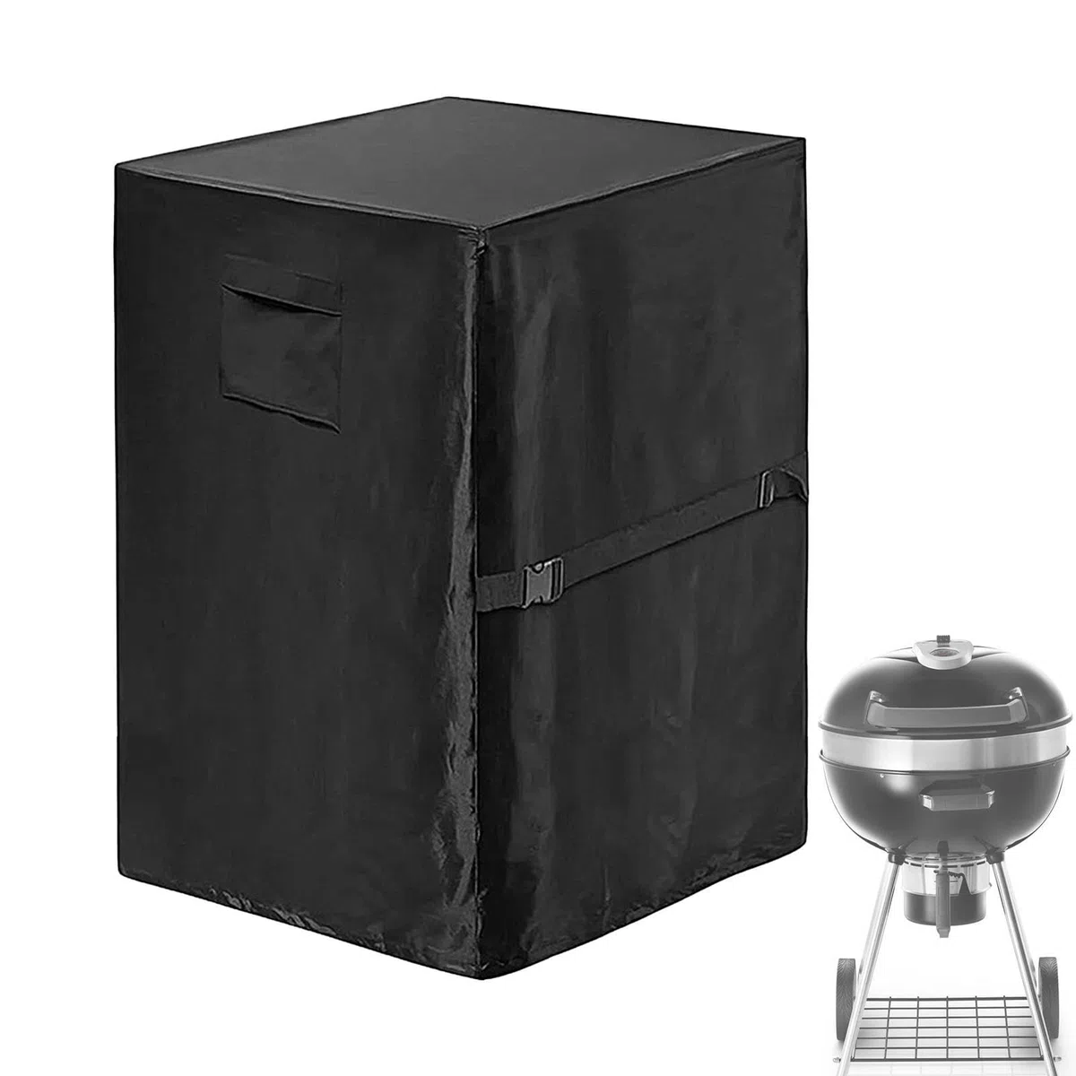Telo protettivo per barbecue da esterno, impermeabile, 420D, in tessuto Oxford quadrato, 53 x 53 x 86 cm, con maniglie per il trasporto, copertura rettangolare anti-UV per riporre il e