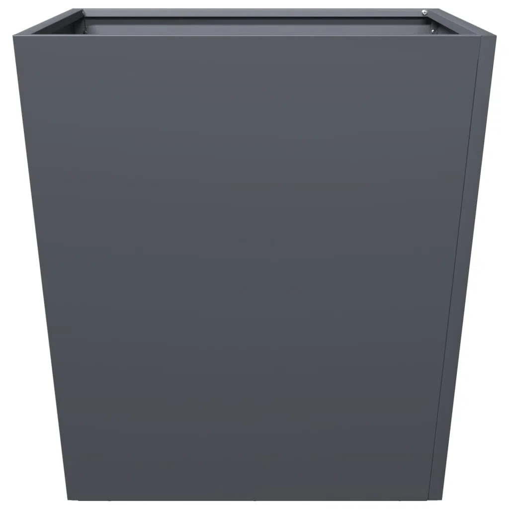 vidaXL Fioriera da Giardino Antracite 50x50x50 cm in Acciaio, fioriera, fioriera da Patio, Vaso Fiori da Esterni, fioriera da Esterno