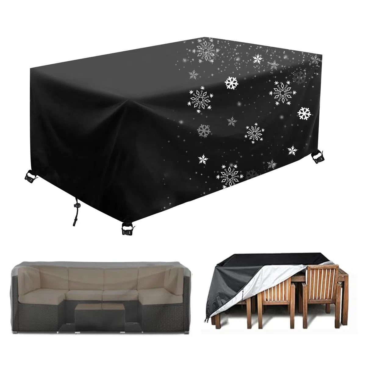 Copertura Tavolo Esterno 170x130x40cm/LxWxH Copri Tavolo da Esterno Impermeabile Copertura Per Mobili da Giardino Teli Impermeabili per Esterno Tavoli E Sedie Divani Set Arredo Giardino-Nero