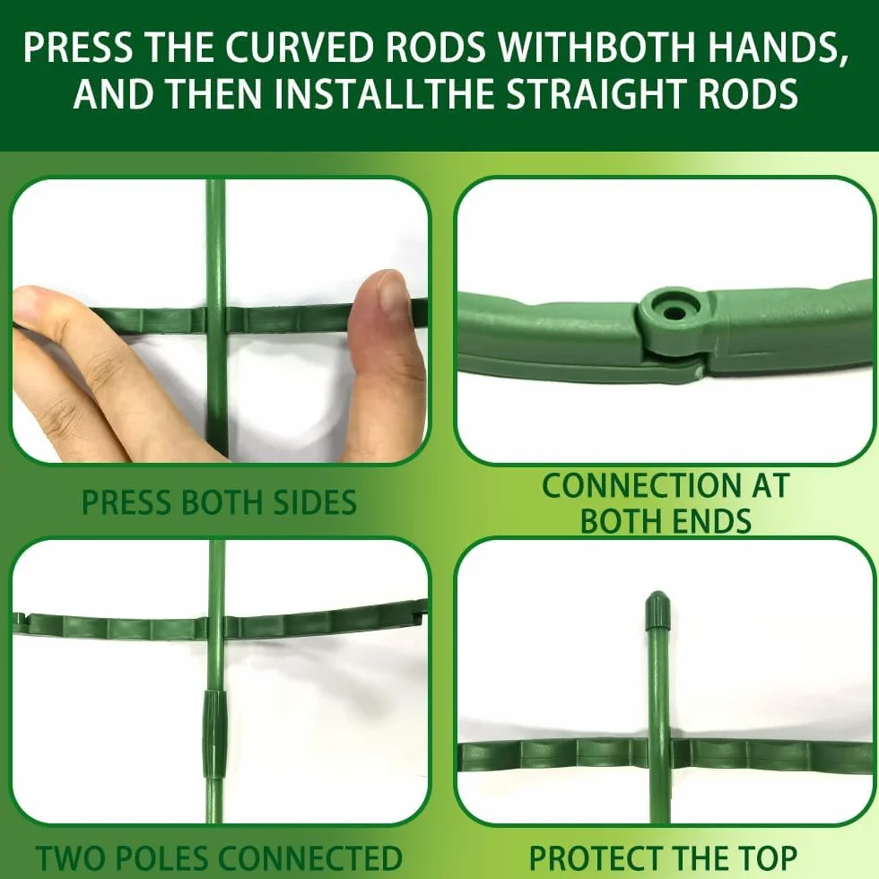 Supporto per Piante,Sostegno per Piante Collegato,Tutore per Piante,Supporti per Piante,Sostegni per Piante Rampicanti per Pomodori Peonie Vite Piante Rampicanti (Diametro 25cm)