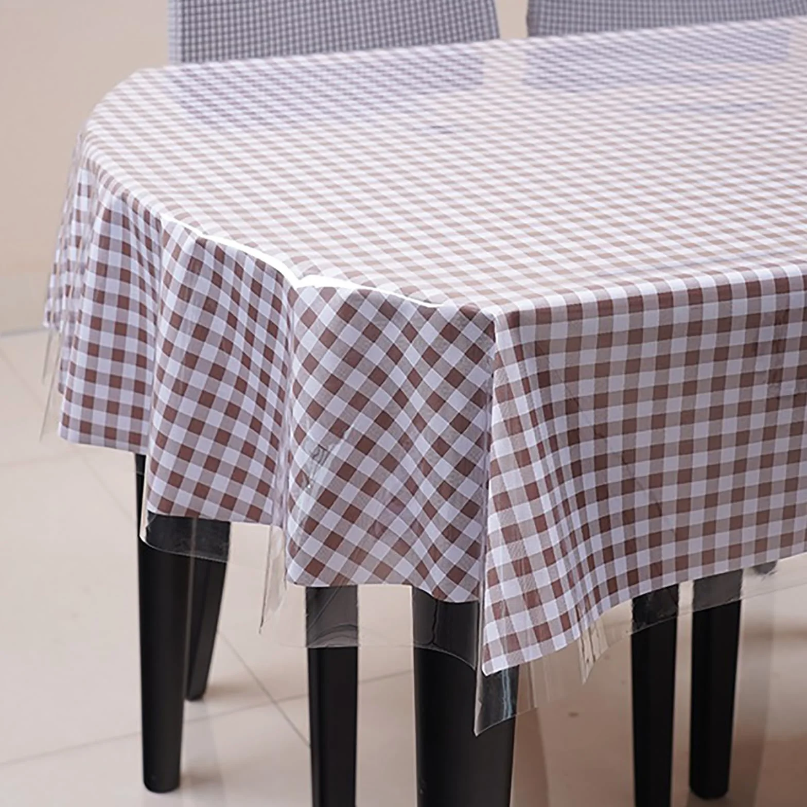 Tovaglia PVC Trasparente, 140X180CM Copri Tavolo PVC Trasparente Rettangolare, Pellicola Protettiva in PVC Lavabile, Impermeabile Tovaglia Plastica da Esterno, Protezione da Tavolo Matrimonio