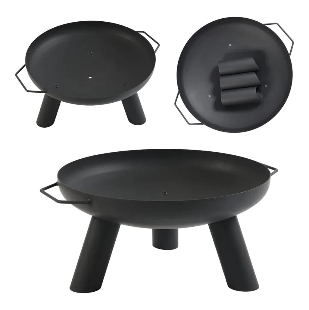 Braciere dal design premium, diametro 55 cm, in robusto acciaio, resistente al calore fino a 600 °C, braciere da giardino per legno e carbone, stabile braciere da terrazza, per esterni e giardino