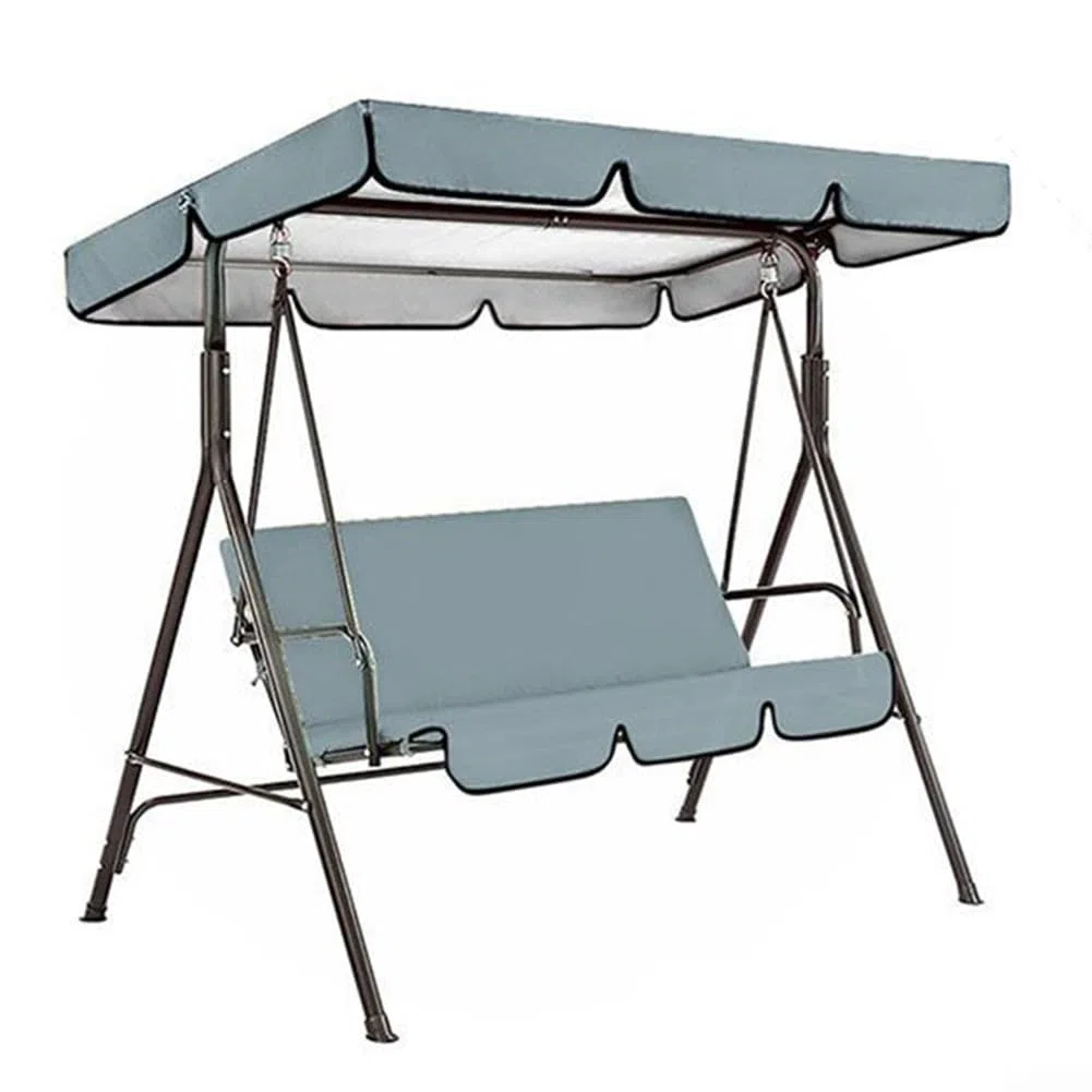 Set di Ricambio per Dondolo da Giardino Tessuto Oxford 210D 3 Posti Impermeabili, Resistenti al Aole per Protezione dei Mobili da Esterno (grigio, 164 x 114 x 15 cm)