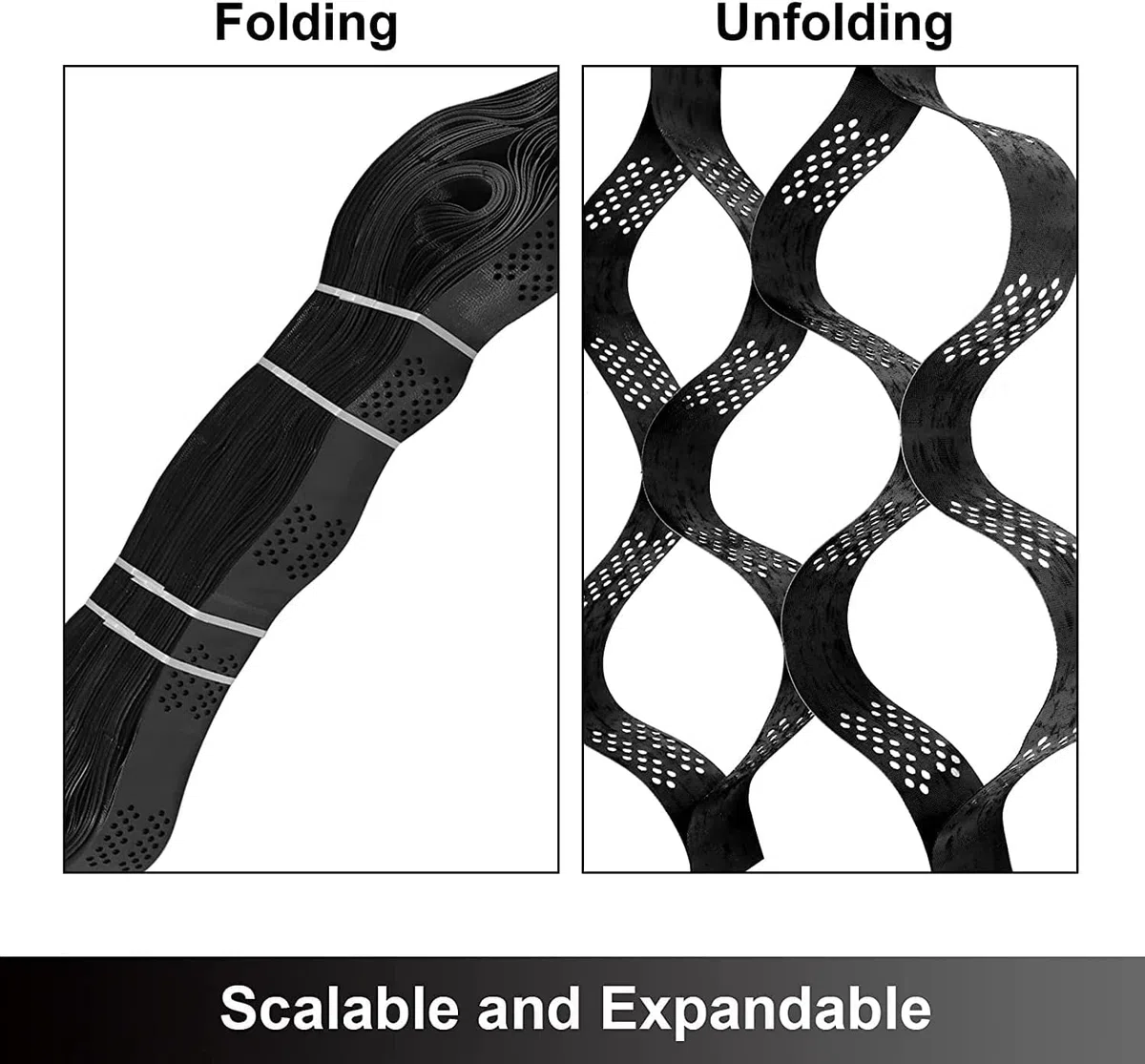 Stabilizzatore per griglia a terra per muro di contenimento, vialetto esterno e stabilizzatore per ghiaia permeabile, durevole e versatile per progetti paesaggistici e edili