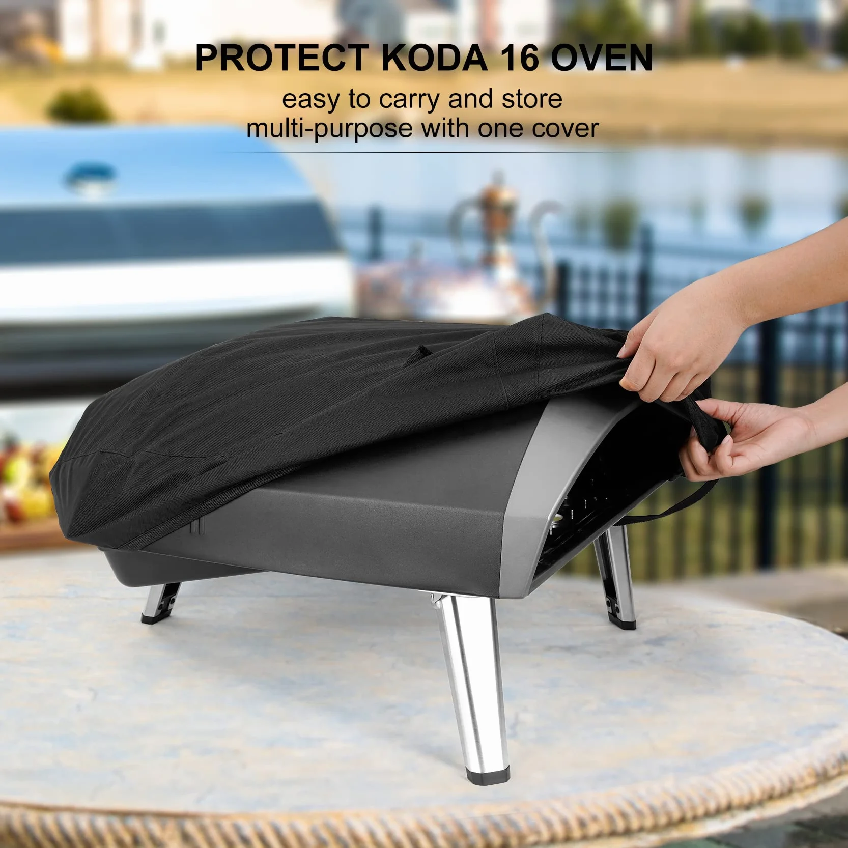 Onlyfire Copertura per forno per pizza per Ooni Koda 16, Copertura del forno protettiva per esterni Resistente agli agenti atmosferici resistente alla polvere