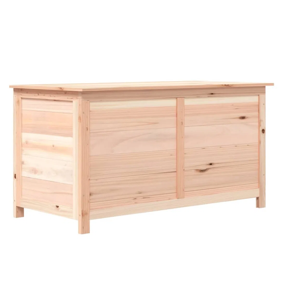 Gecheer Scatola per Cuscini da Esterno,Baule per Giocattoli,Cassapanca,Contenitore,Baule da Esterno Legno,Baule da Giardino per Mobili da Giardino, 100x50x56 cm Legno Massello Abete