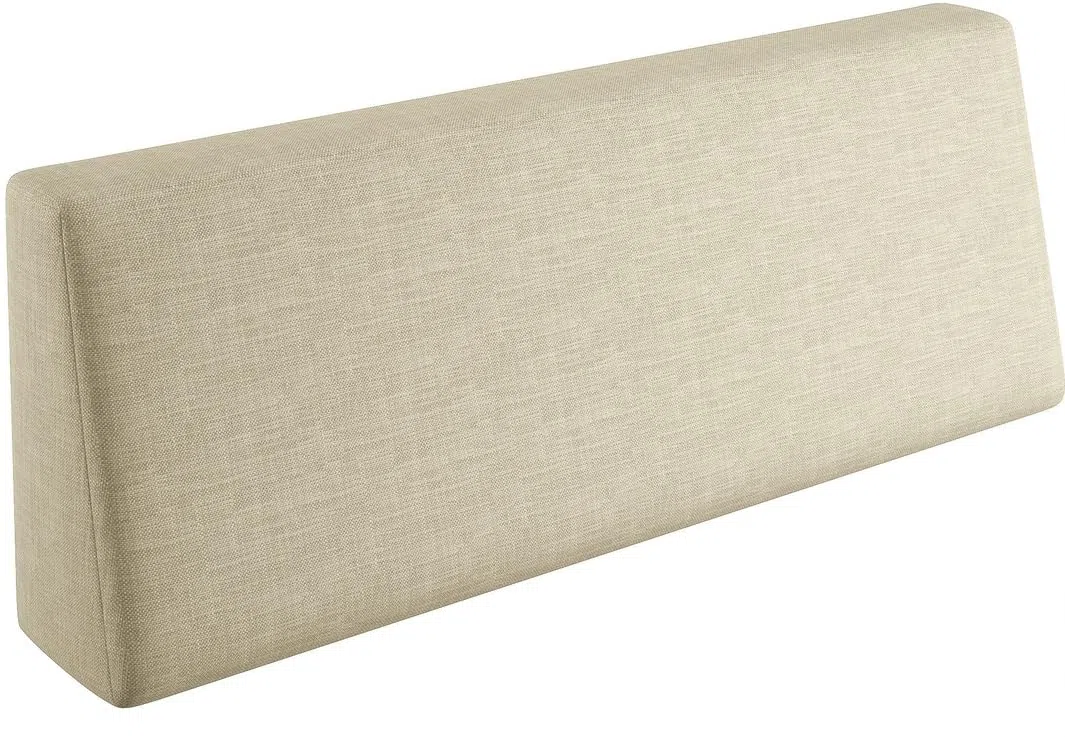 sunnypillow Cuscino-schienale 120 x 40 x 20 cm - Cuscini per divano in pallet per casa e giardino - fodere asportabile e lavabile - Spalliera per Bancali, Interno - Esterno, schiuma fredda - cremoso