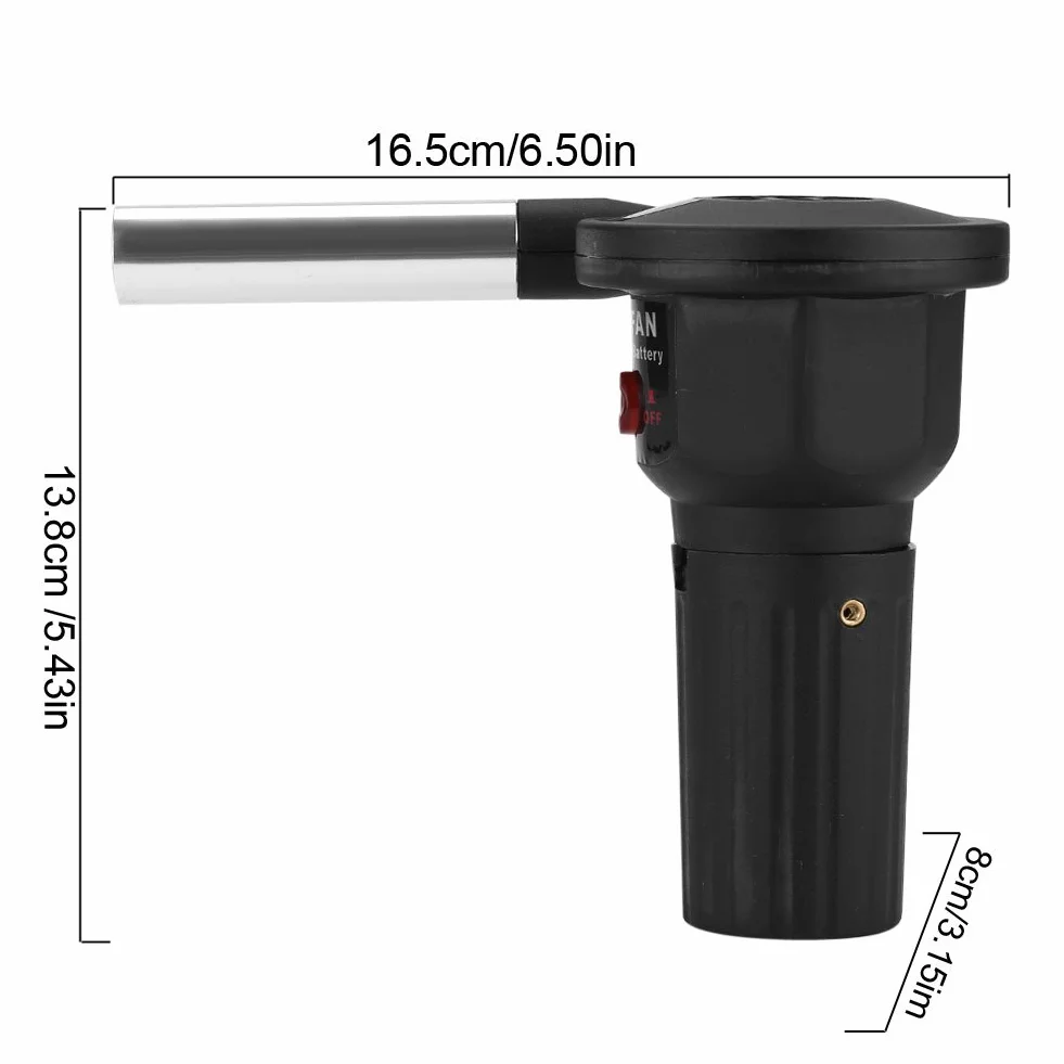 Fdit Soffiatore elettrico per barbecue, potente, poco rumoroso e di dimensioni ridotte, accessorio per picnic