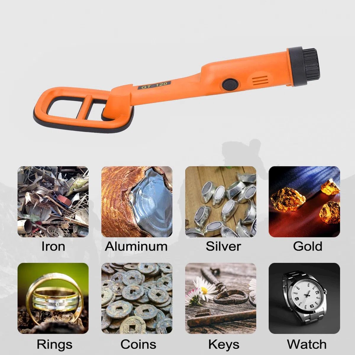 Metal Detector subacqueo manuale, metal detector impermeabile 9,84 piedi per adulti, rilevatore oro leggero con LED e indicatore di alimentazione