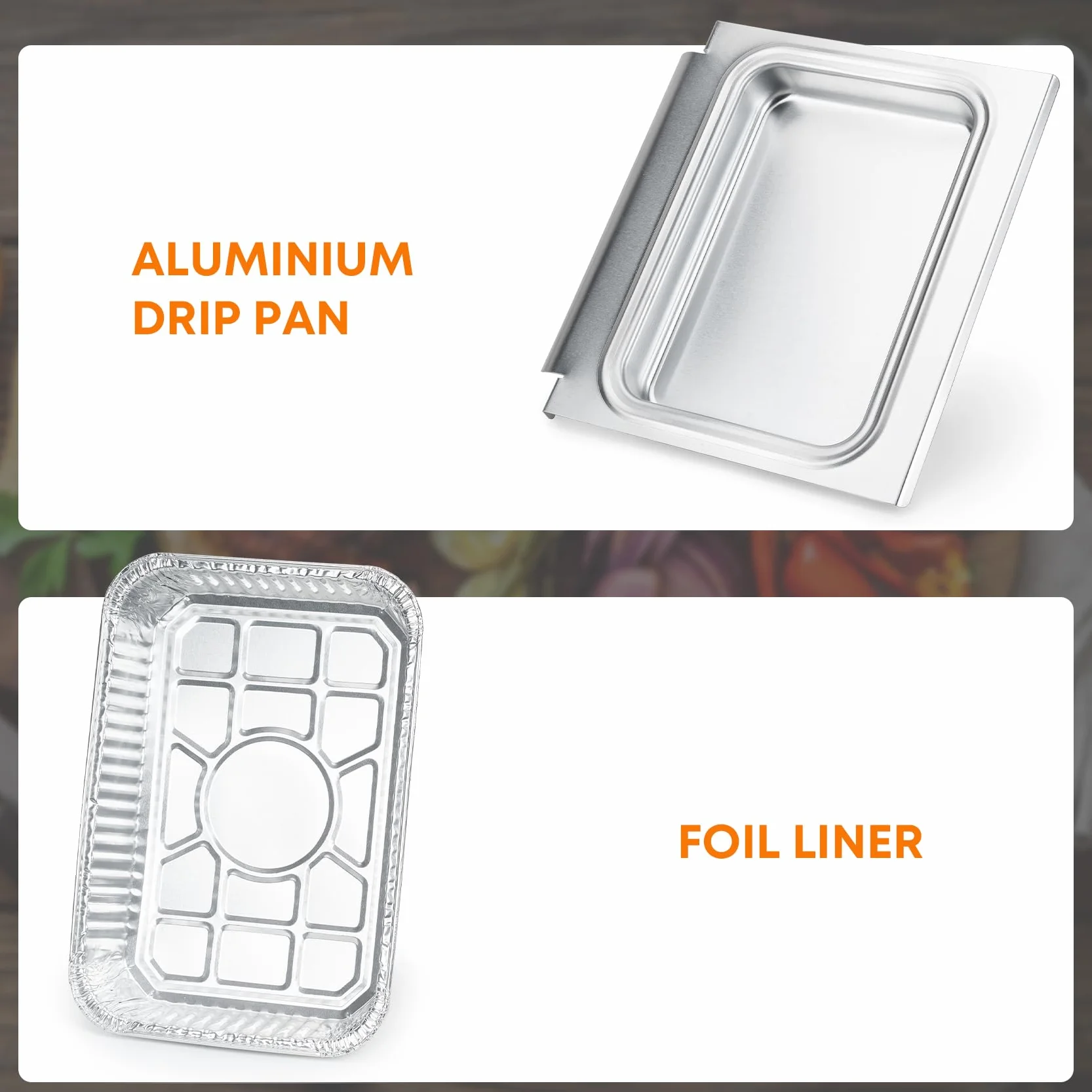 onlyfire Kit di Vaschette in Alluminio per Barbecue a Gas Weber Traveler, Genesis I&II 200/300 & Spirit II 200/300 Series, 1 Vaschetta Raccogli-Grasso in Alluminio e 15 Ciotole Monouso