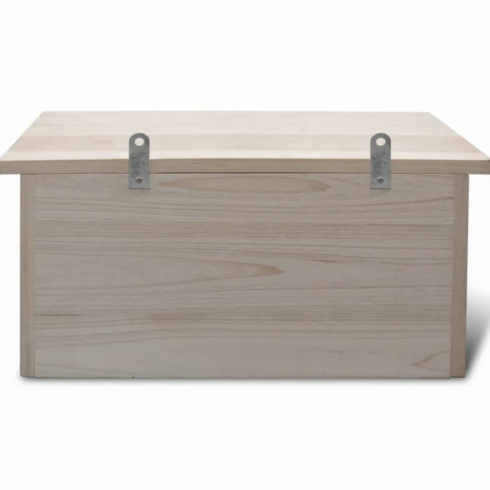 Set di 2 casette per moscelli in legno massiccio, casetta per uccelli con 3 camere di incubazione, nido per il giardino, 44 x 15,5 x 21,5 cm