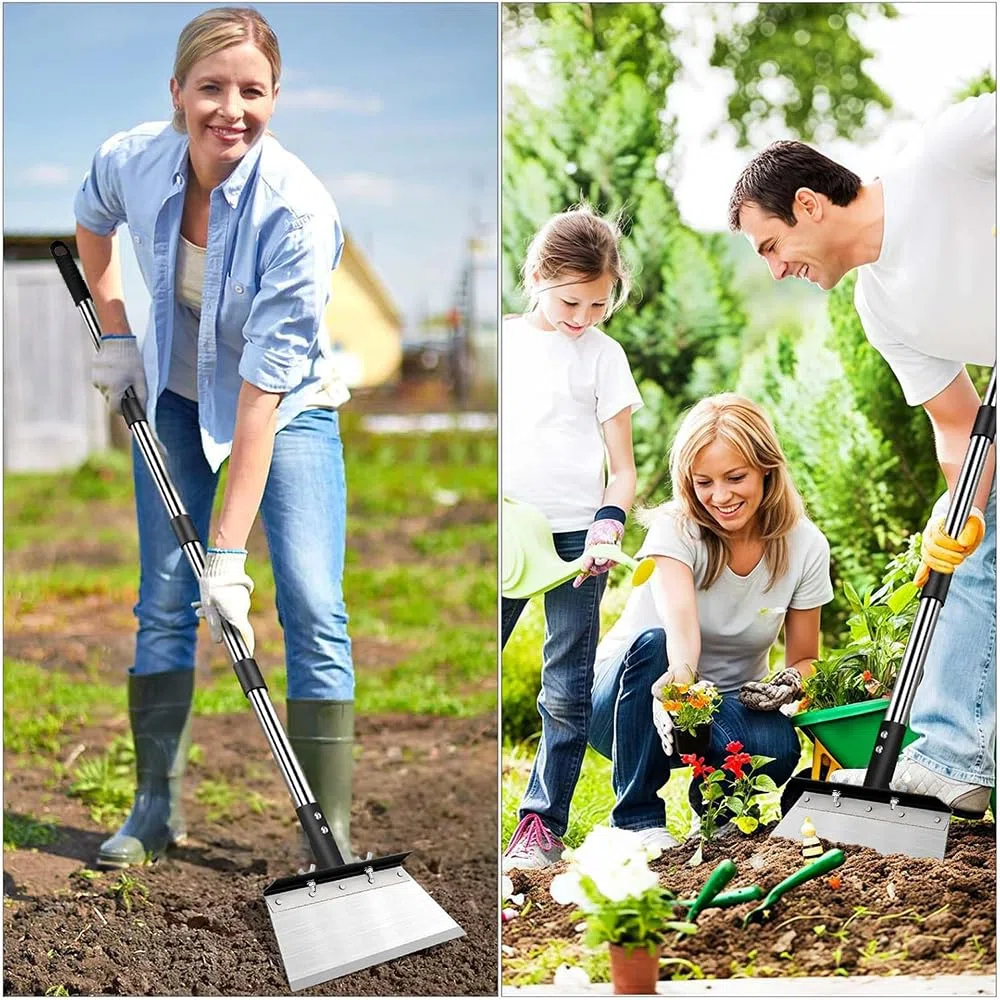 Pala Di Pulizia Multifunzionale Con Manico 163 cm,Pala Raschietto Da Giardino Piatta, Pala Per La Pulizia Del Giardino, Pala Per Diserbo, Per Diserbo, Giardino, Rimozione Del Ghiaccio