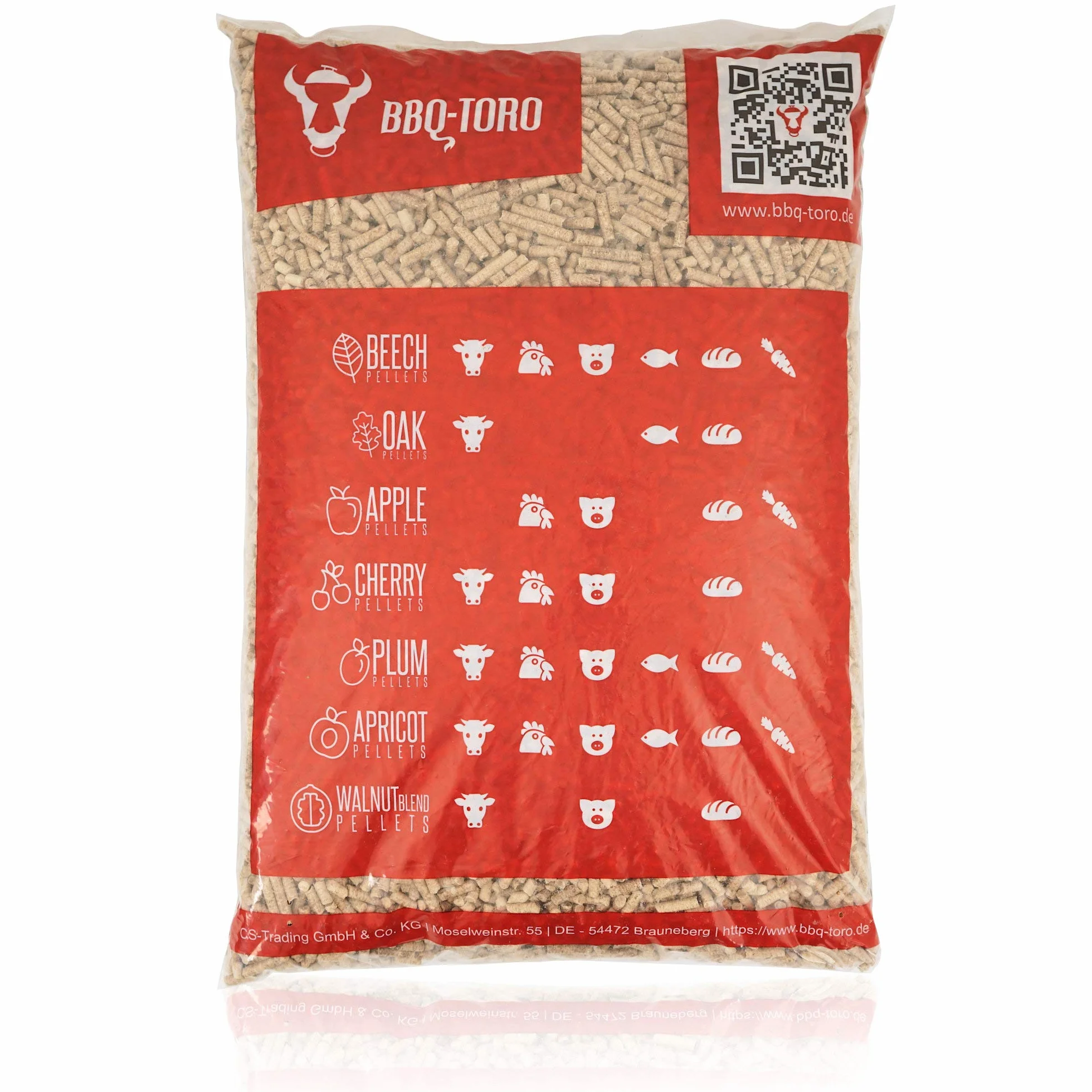 BBQ-Toro Apricot Pellets in legno di albicocco al 100% | 10 kg | Pellet in albicocco per grill, smoker, pellet per forni da pizza o impianti di riscaldamento | Pellet per barbecue