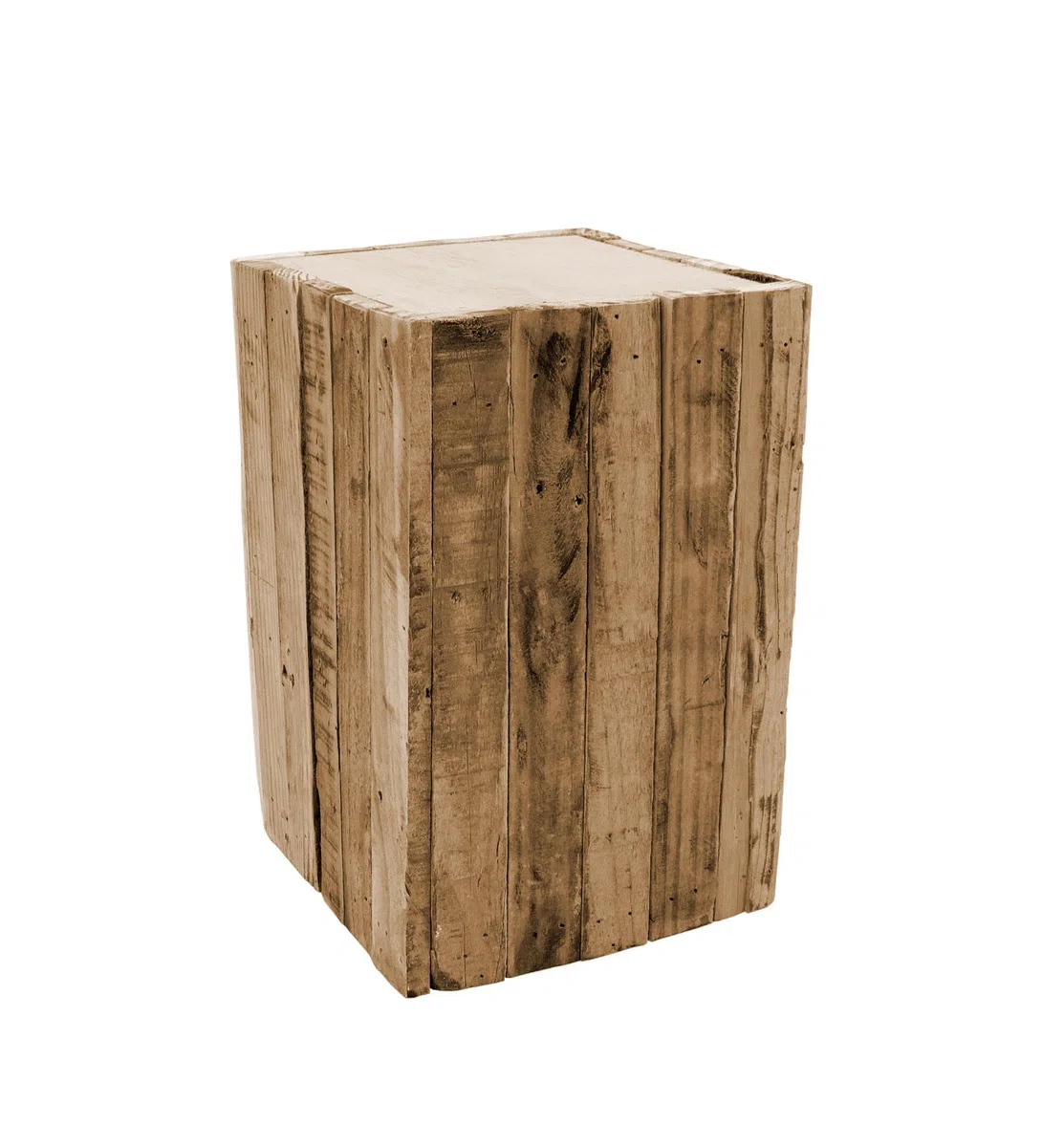 Spetebo Sgabello rettangolare in legno, 30 x 20 cm, sgabello per fiori, tavolino in legno