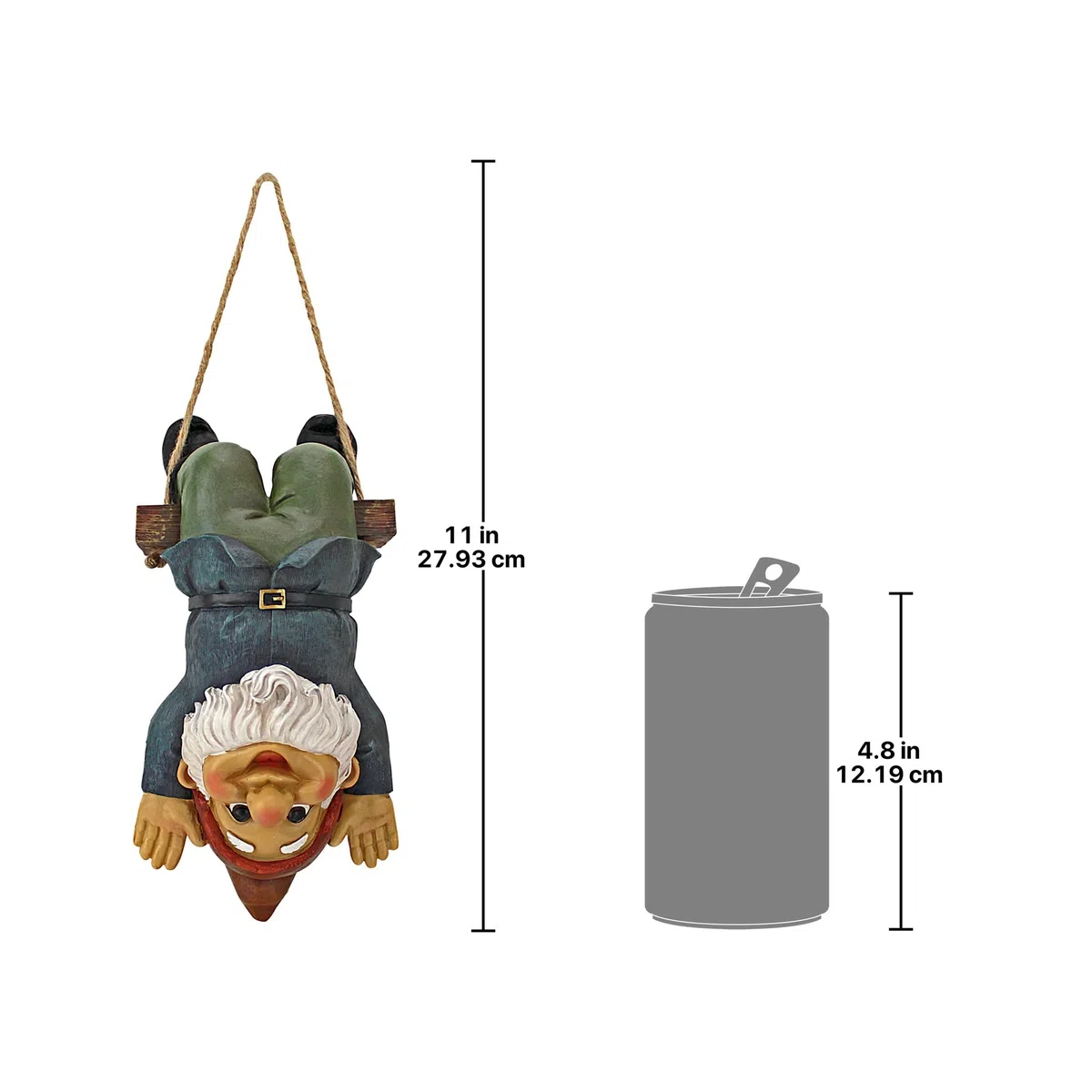 Garden Gnome Statue - Alfie Acrobat Swinging Gnome - Outdoor Garden Gnomes - Statue Divertente Prato Gnome