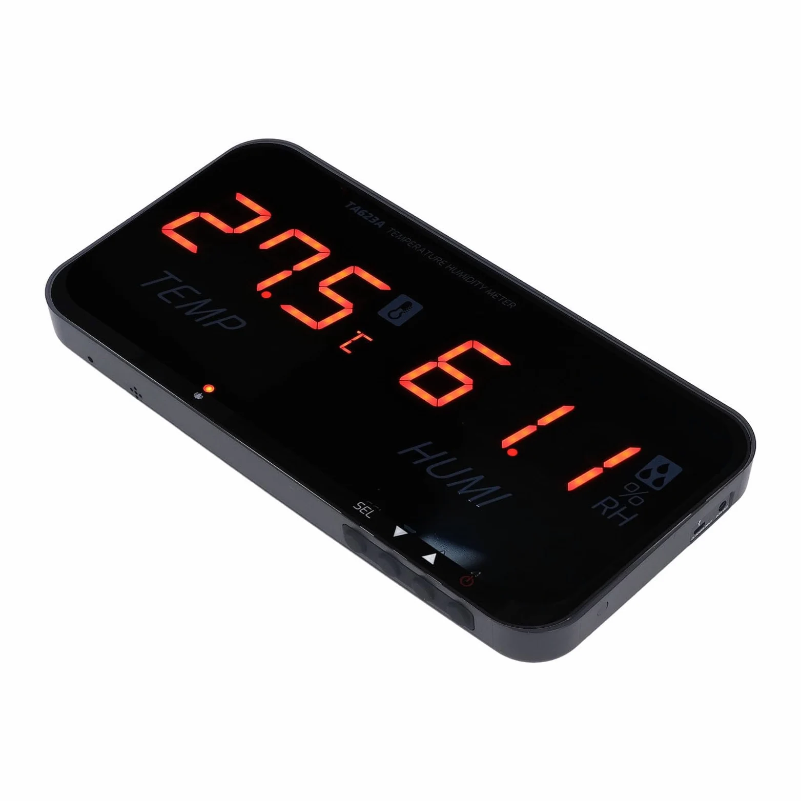Jeffergarden Misuratore di Temperatura e umidità Igrometro con Display Digitale con Ampio Schermo LED Sensore C3 Ad Alta Precisione Supporto Posteriore Soglia di Allarme per Monitoraggio Serra di
