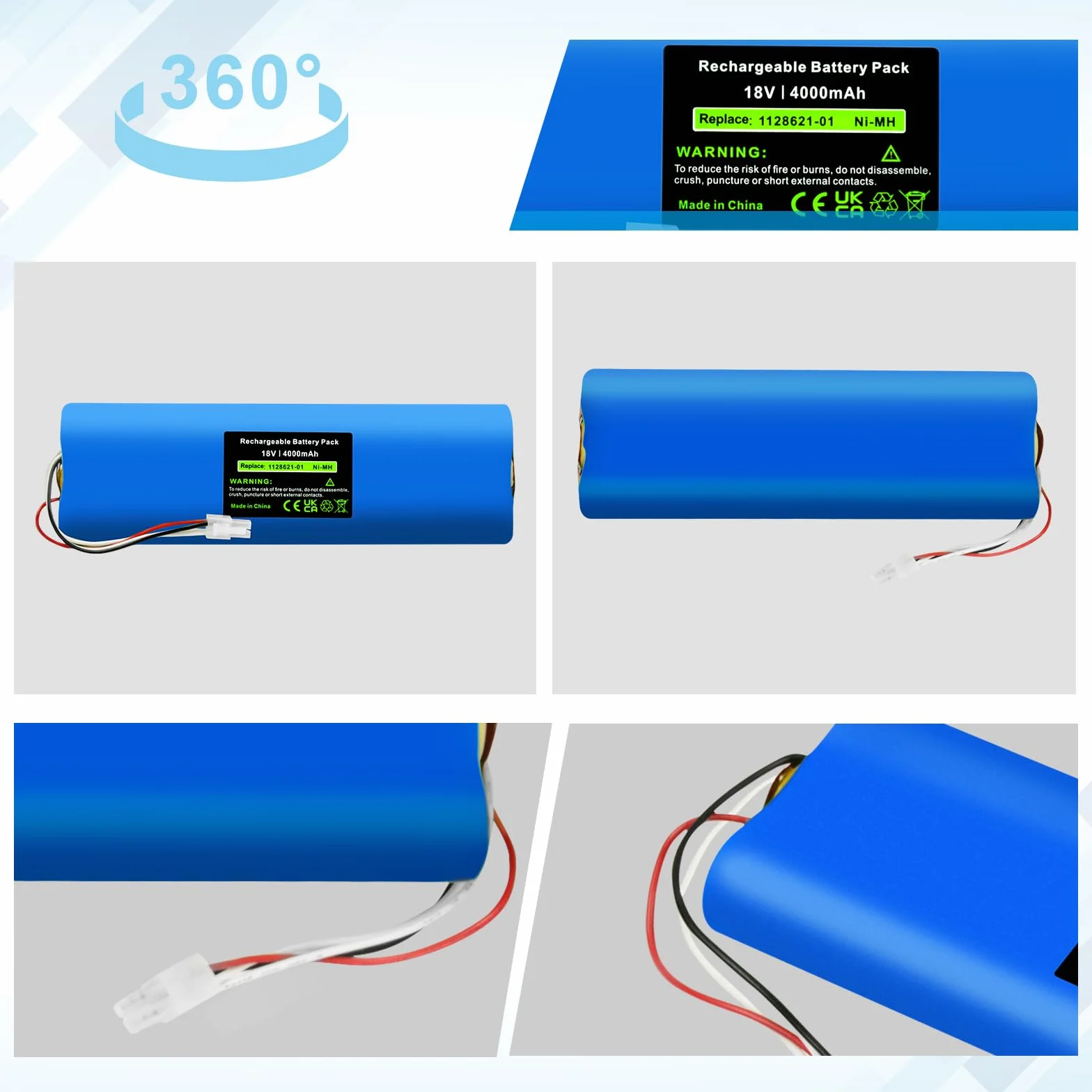 Batteria di ricambio NI-MH da 18 V, 4000 mAh, per Husqvarna Automower 210 AC, 210 C, 220 AC, 230 ACX, 260 ACX, G2 2004 – 2006, SH Solar Hybrid