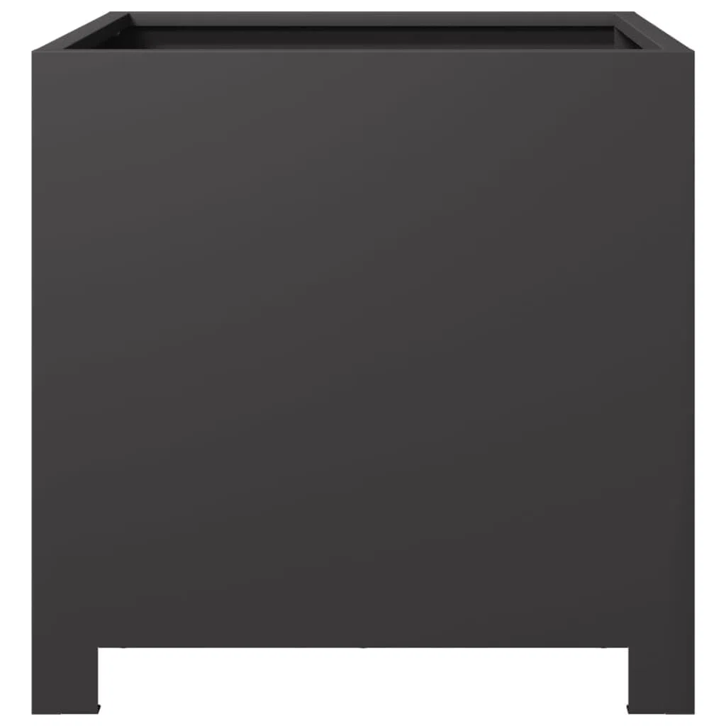 Set di 2 fioriere da 40 x 40 x 40 cm, in acciaio, quadrate, per giardino, balcone e terrazza, robusto vaso in metallo per piante, fiori ed erbe aromatiche