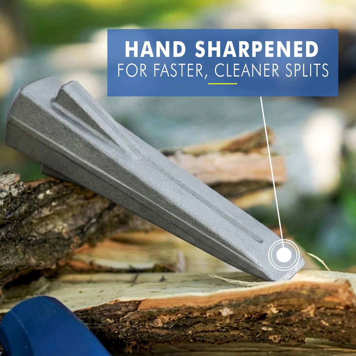 ESTWING Sure Split Wedge - 5-Pound Wood Splitting Tool with Forged Steel Construction & 1-7/8" Cutting Edge - E-5
