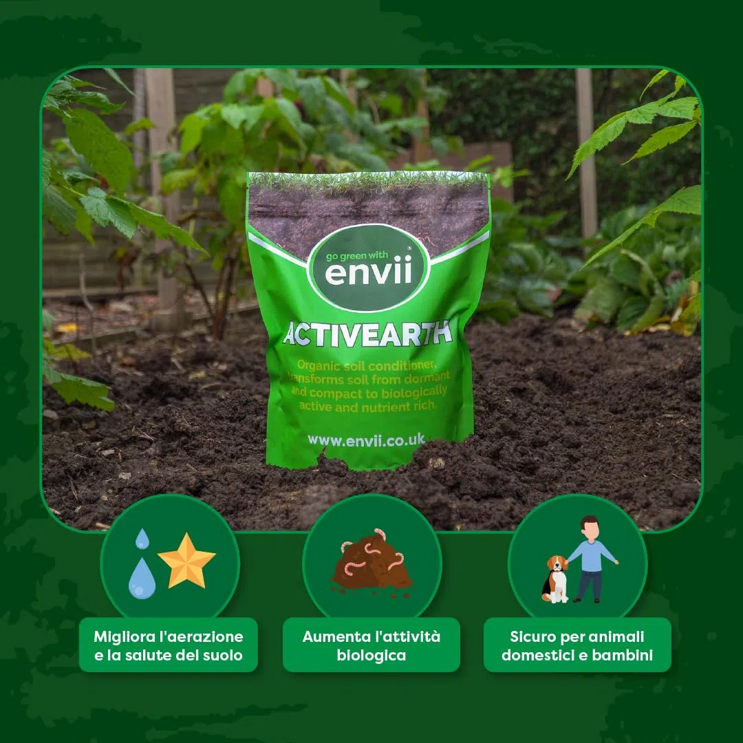 Envii Activearth - Attivatore per il suolo e ammendante copre 60m2
