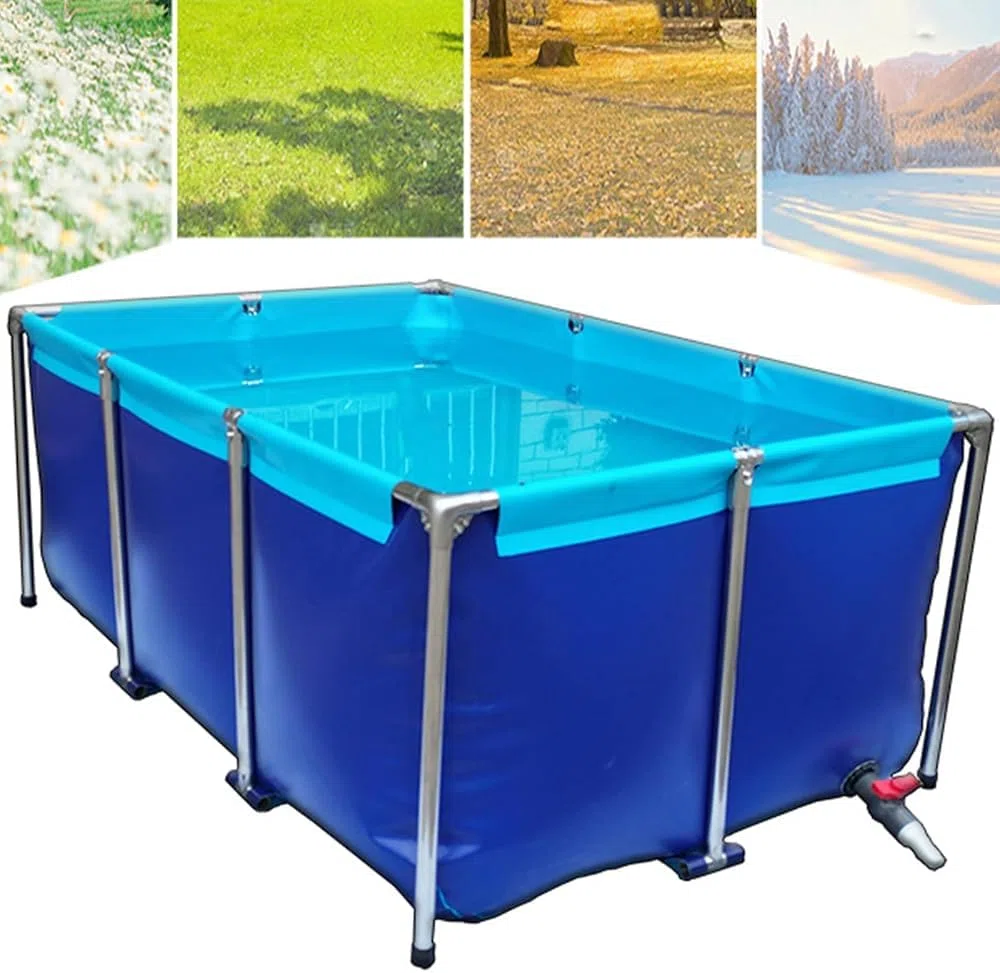 Tela per piscina fuori terra per stagni, tela cerata durevole per la cultura koi, irrigazione agricola e stoccaggio dell'acqua, grande uso all'aperto