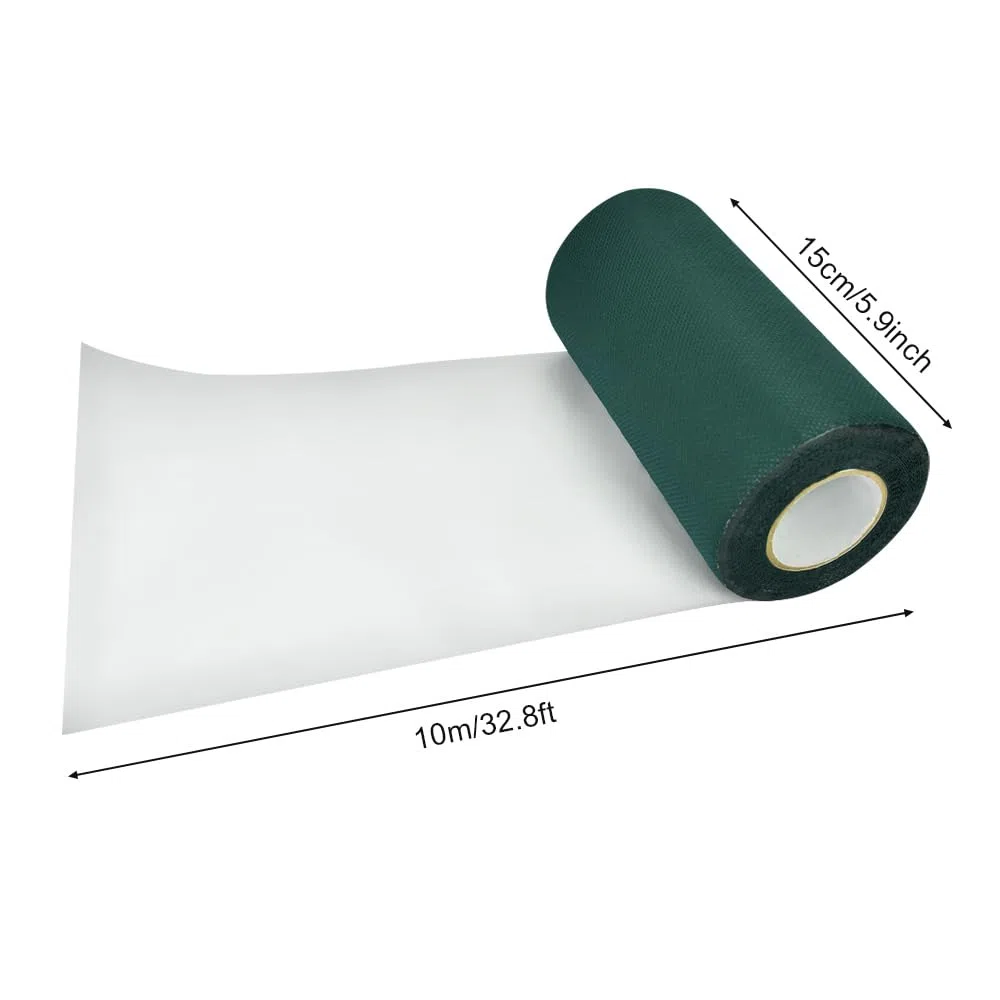 Nastro Adesivo per Erba Sintetica,Nastro Giunzione Prato Sintetico da 10mx15cm,Nastro Autoadesivo per Cucitura di Erba,Nastro di Aggraffatura di Erba Artificiale per Posa Erba da Giardino