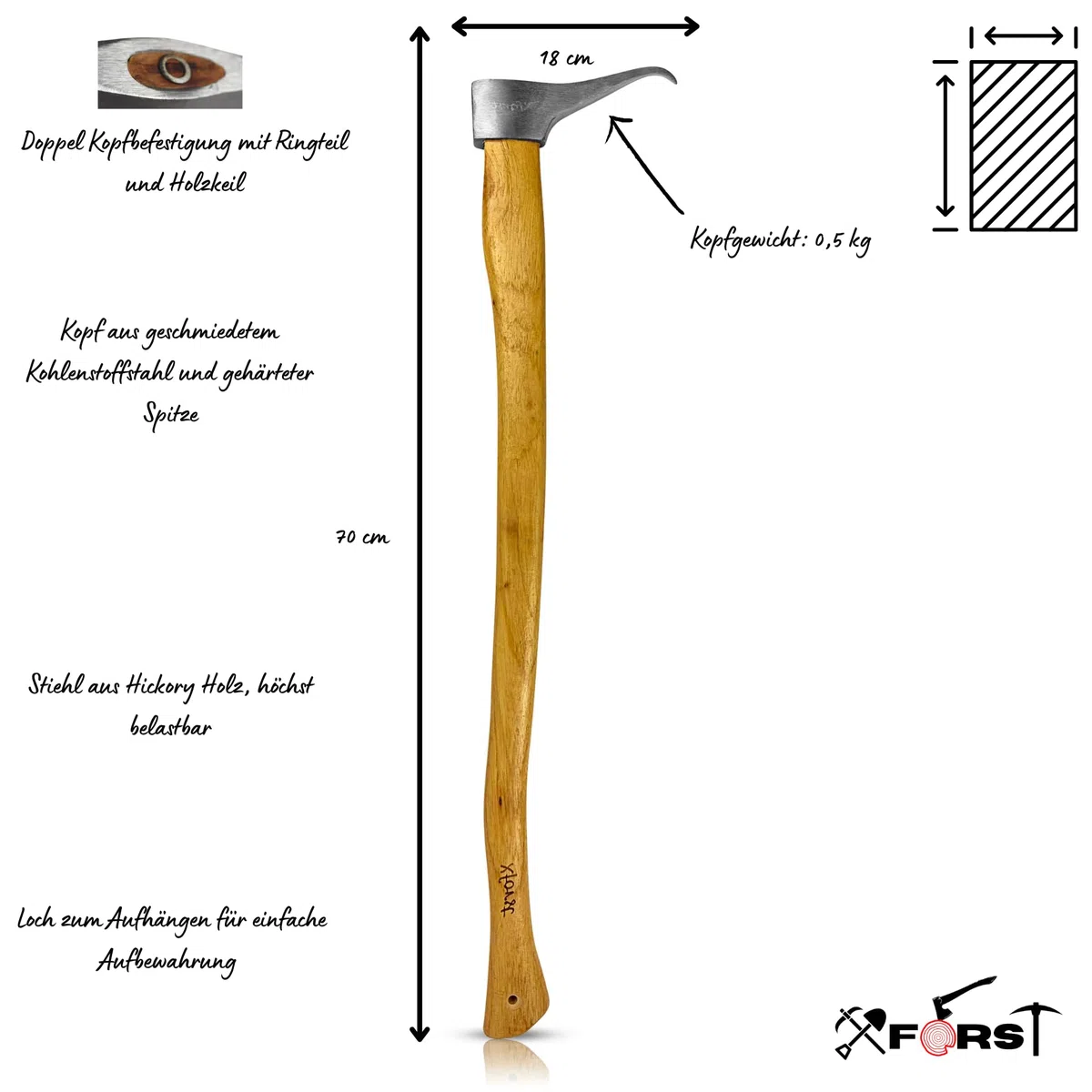 Xforst Sapie a mano con supporto per cintura X-P500L e X-P50BX da 73 cm + piccolo modello da 38 cm