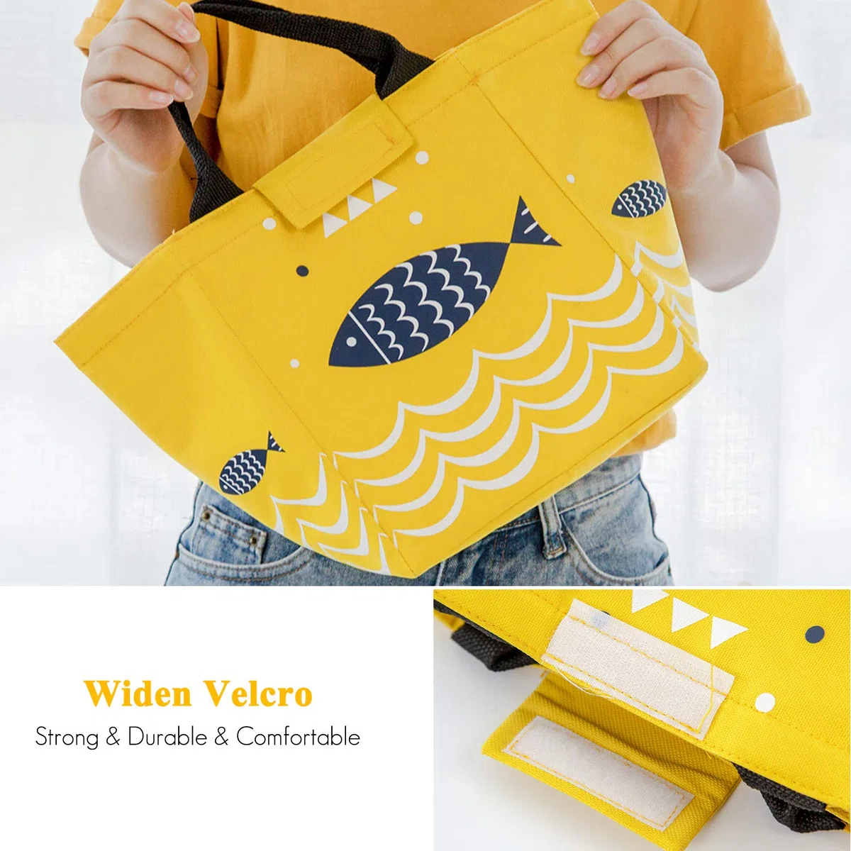 FANDARE Borsa termica per pranzo portatile per pranzo, borsa da pranzo, grande capacità, per uomo, donna, bambino, scuola, ufficio, campeggio, picnic, pranzo, borsa impermeabile in poliestere
