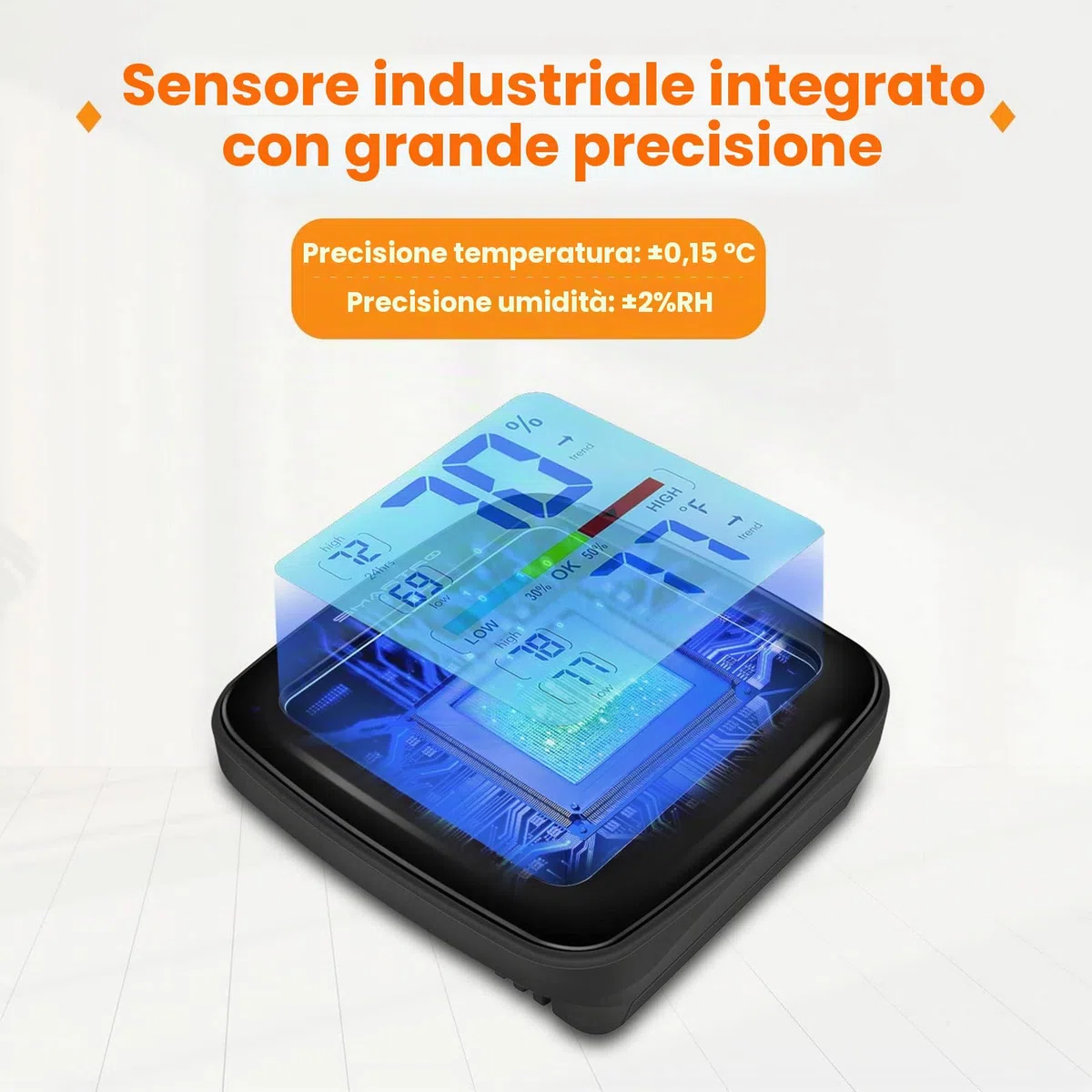 SMARTRO SC42 Professionale Digitale Igrometro Indoor Termometro Termometro Umidità Della Stanza Manometro & Pro Precisione Calibrazione