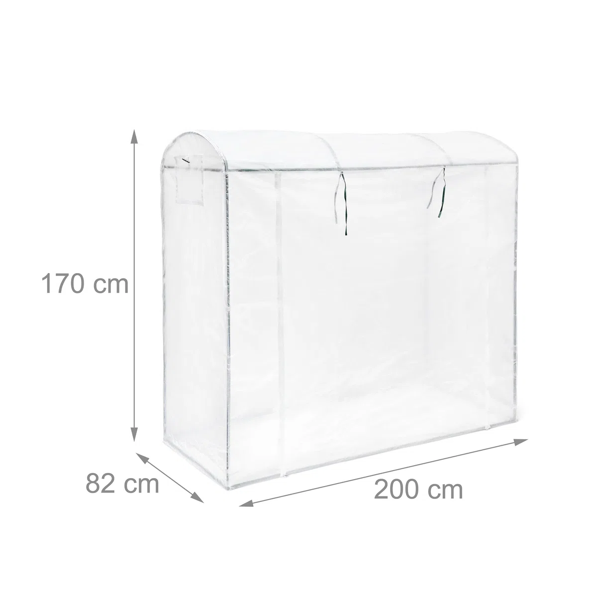 Relaxdays Serra XL per Pomodori, con Tetto Arrotondato, Resistente ai Raggi UV, HxLxP: 170 x 200 x 82 cm, Trasparente
