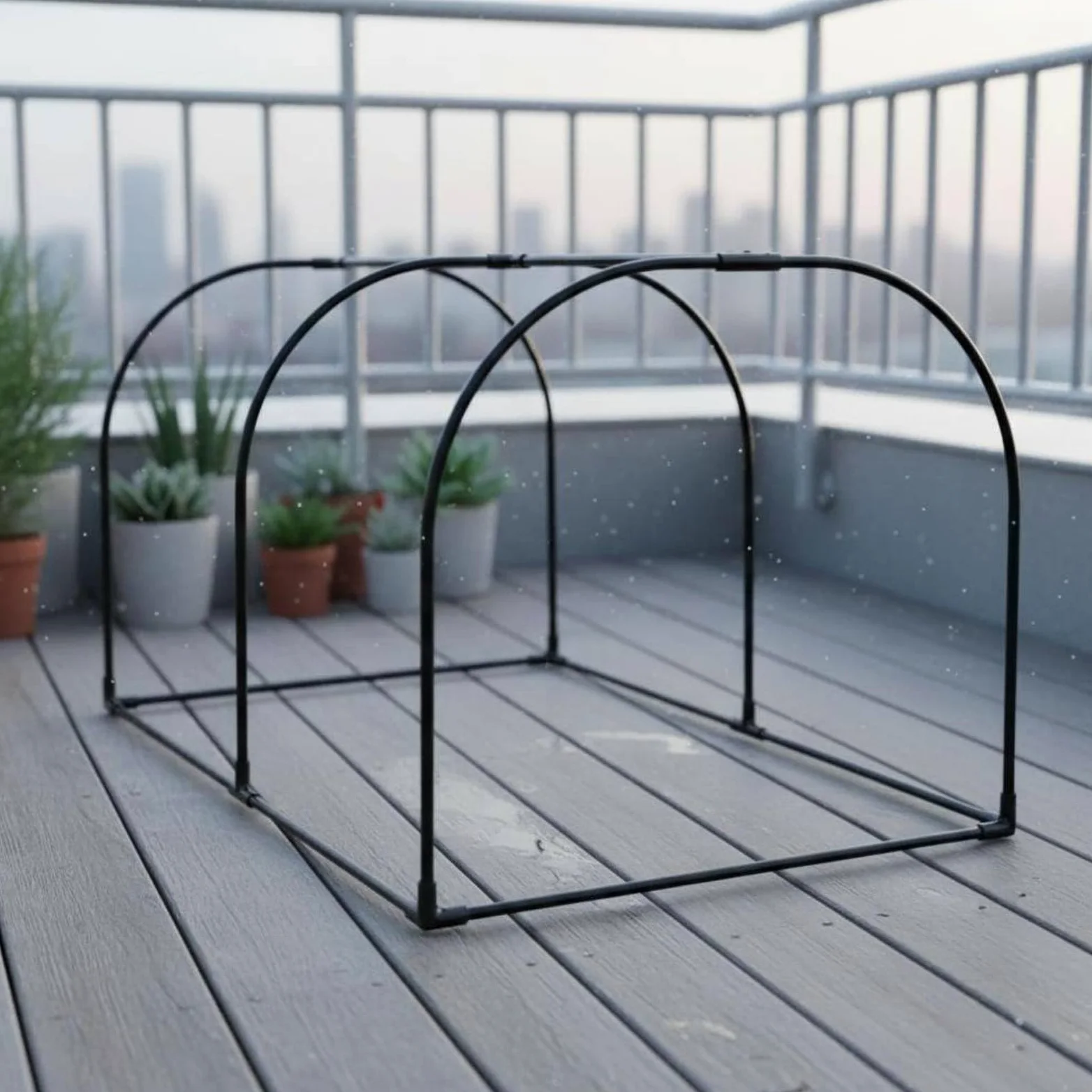 kowaku Copertura Serre Tunnel per Piante Antigelo Materiale PE Telaio in Acciaio PP Accessori Inclusi Adatta a Balcone Orto Giardino Terrazza Esterno , 150-60-55cm