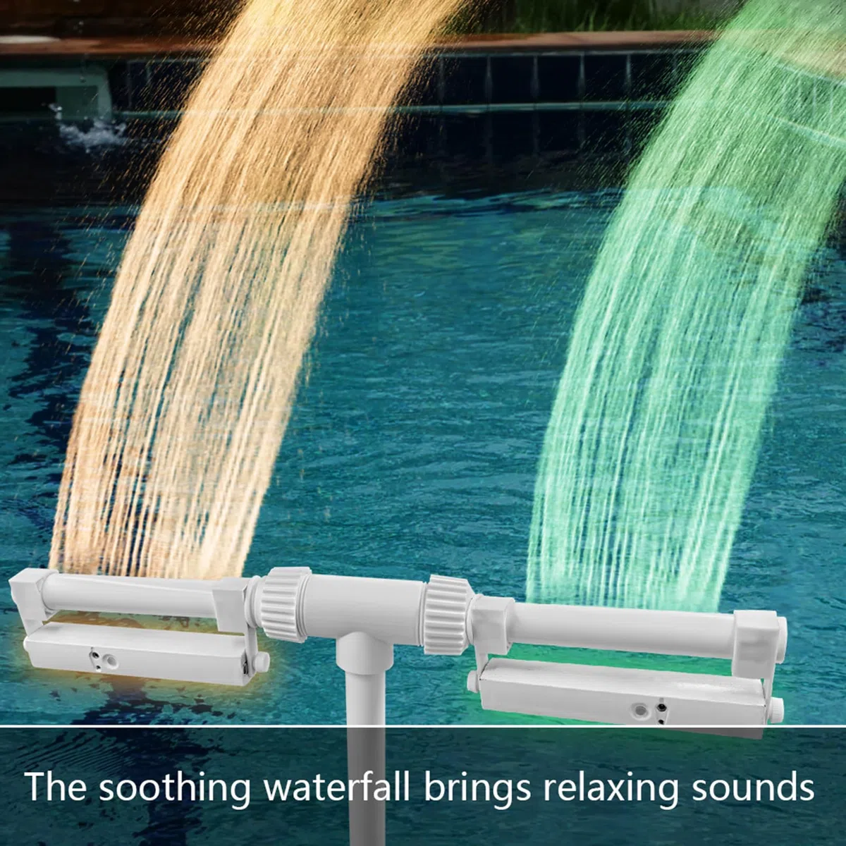 Fontana da Piscina Ricaricabile con Telecomando e | Pompa Fontana per Piscina per Rinfrescarsi e Relax, Fuori Terra, Interrate, Giardino Esterno, Vacanze Estive