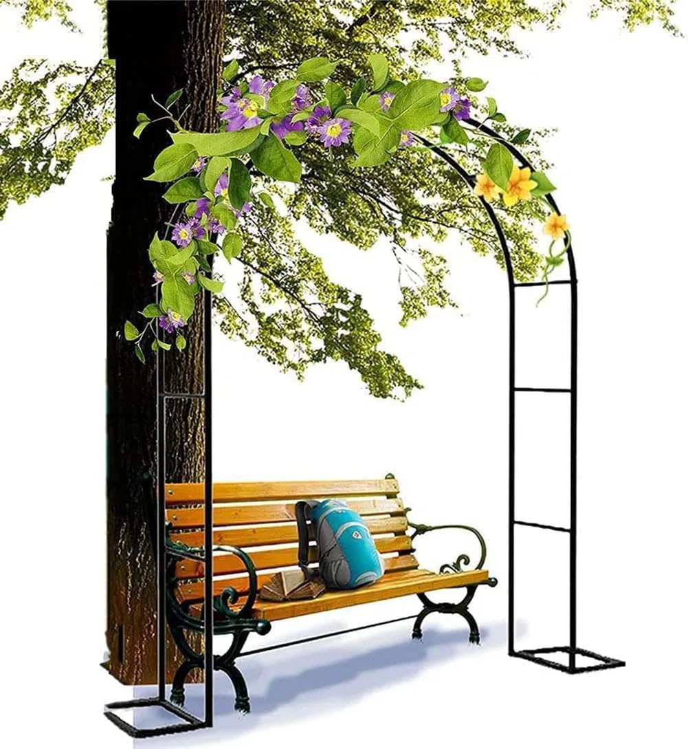 Arco da giardino regolabile in metallo, 1,2-3,5 m, resistente alle intemperie, per matrimoni ed eventi, decorazione decorativa da giardino, durevole