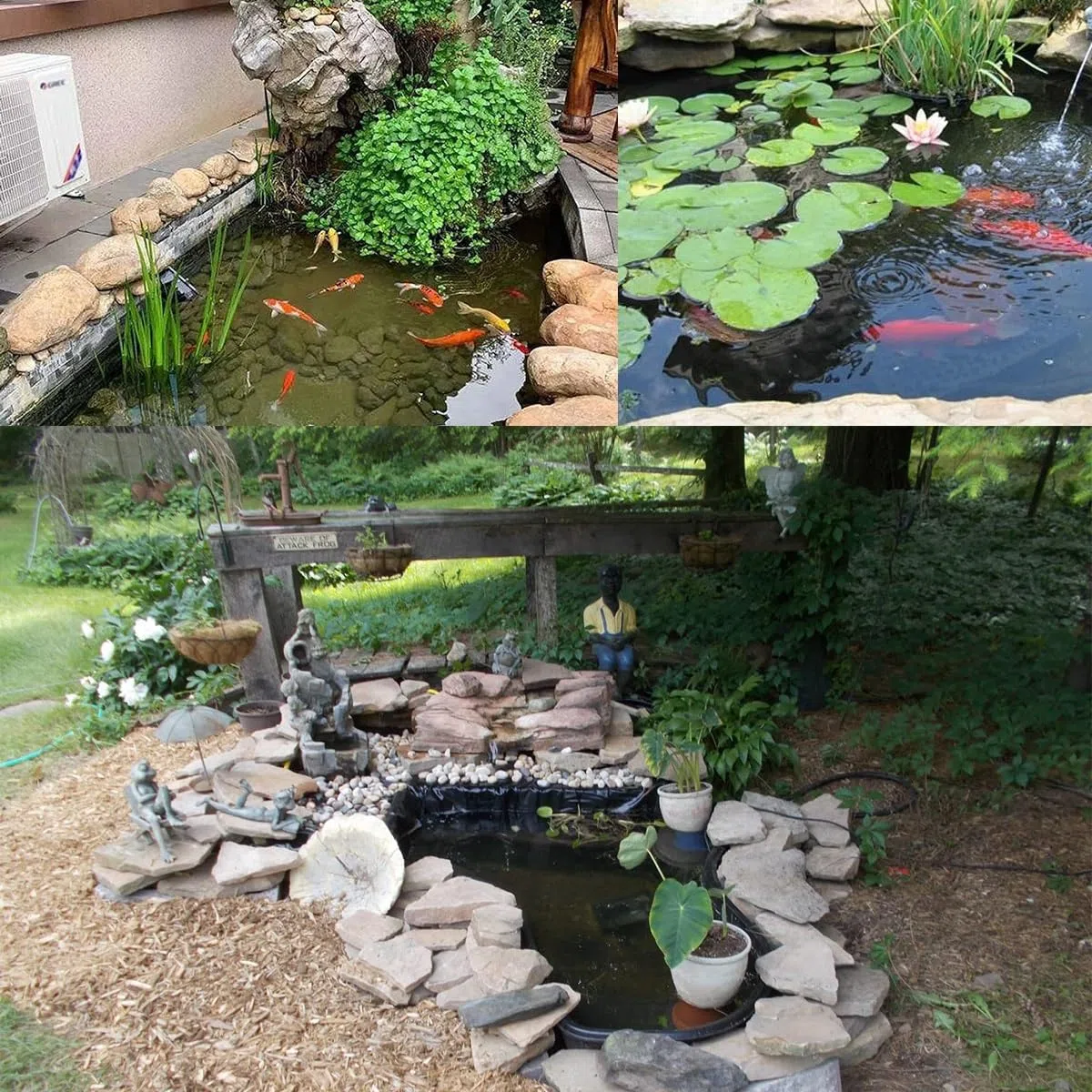 Membrana per laghetto da 5 mm, antistrappo, per fontane e cascate, flessibile, facile da tagliare, ideale per giardini acquatici e vasche da giardino all'aperto