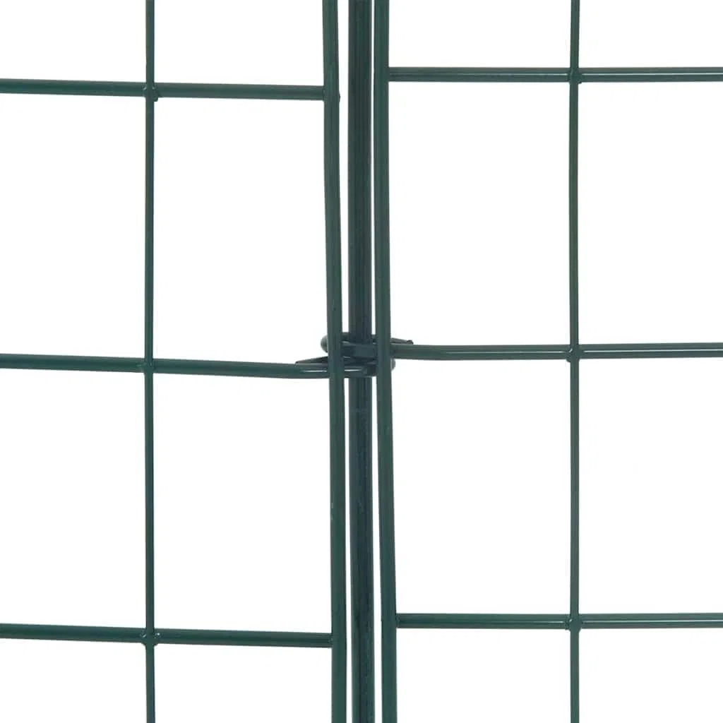 Set di 8 recinzioni per stagno, verde, 50 x 80 cm, robusto recinto da giardino in acciaio per bordo stagno, giardino e terrazza, durevole