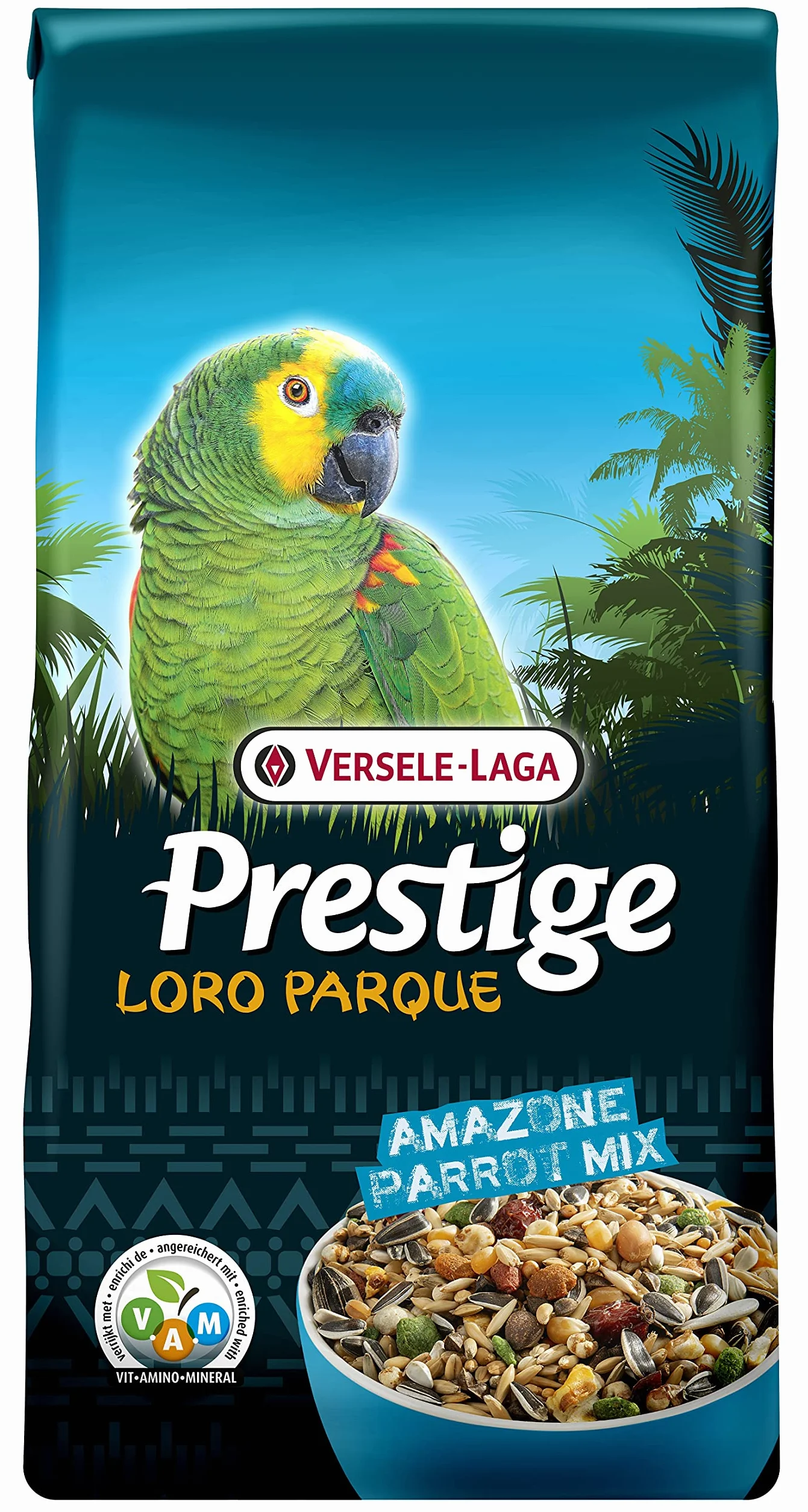 VERSELE-LAGA - Prestige Loro Parque Amazon Parrot Mix - Mix di semi arricchiti, completi e vari - 15 kg
