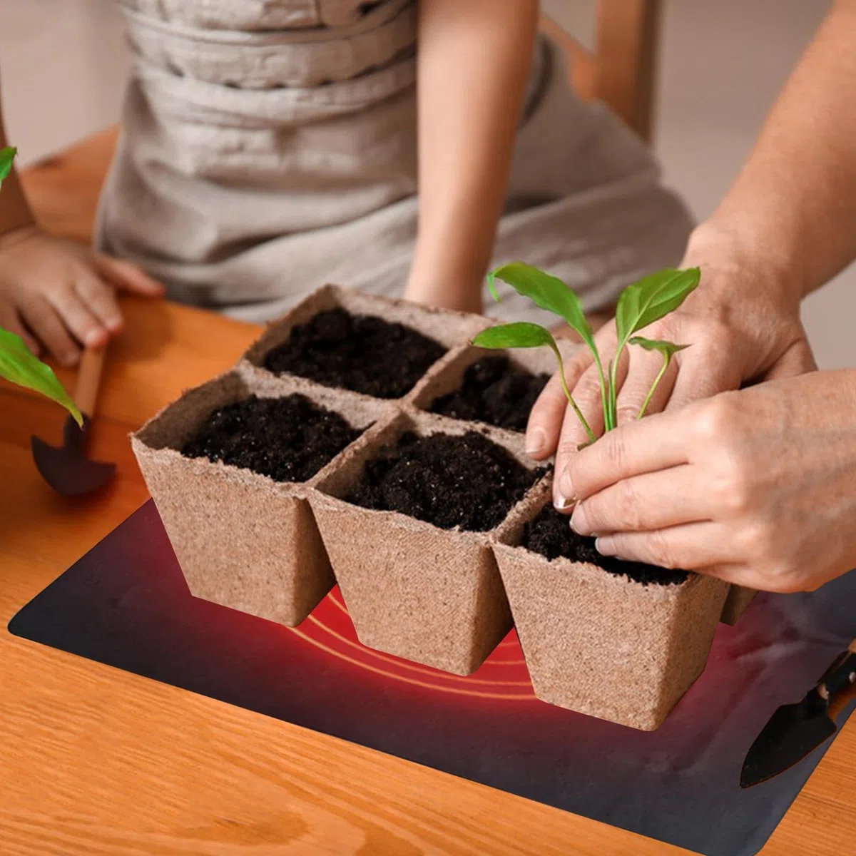 Seedling Heat Mat | Waterproof PVC Leather Plant Heating Pad | 45?-50? USB Warm Hydroponics Heating Pad for Indoor Plants, Reptiles, 3 Adjustable Temp Settings, Indoor Plant Heating Pad
