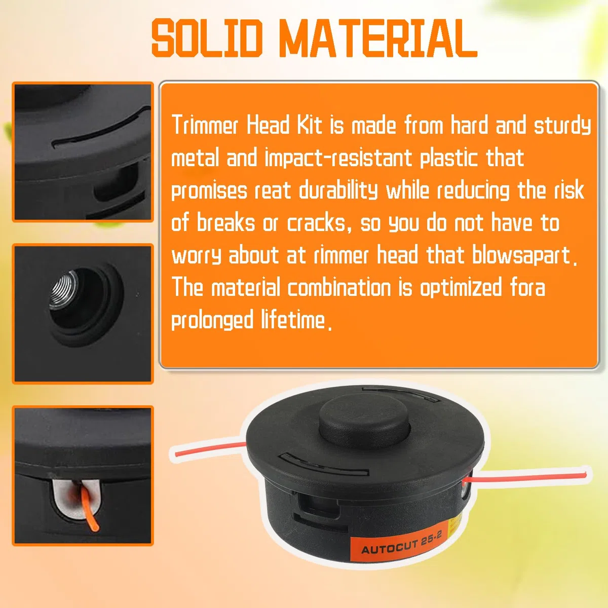Trimmer Testina Autocut 25-2 Testa Falciante Bombata per Stihl FS100 FS106 FS108 FS100RX FS110 FS120 FS130 FS200 FS300 FS350 FS450 FS550 KM55 KM85 KM90 FR106（2 Pezzi）