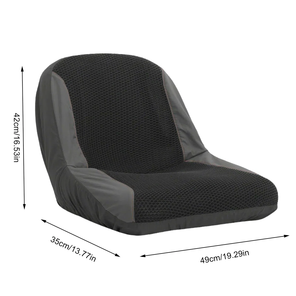 Fodera per trattore a rete 3D – cuscinetto traspirante per tosaerba, cuscino parasole, isolamento termico, strato comfort trapuntato in tessuto Oxford, vestibilità altamente elastica, custodia per