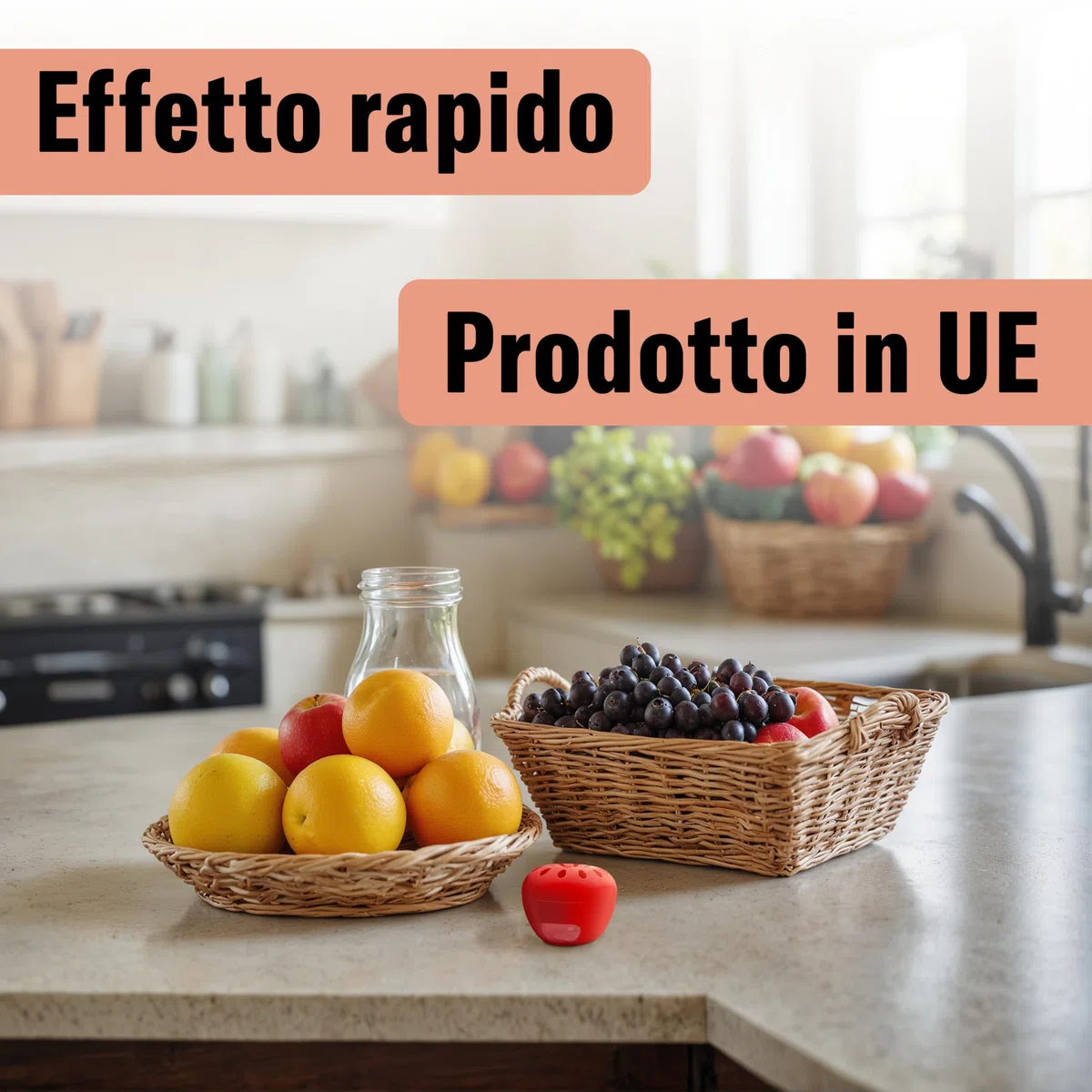 Novokill Trappola Moscerini Frutta – 4x Trappole + 100ml Esca – Trappola moscerini frutta per cucina – Anti mosche per casa – Trappola mosche interno – Riutilizzabile e ad alta efficacia
