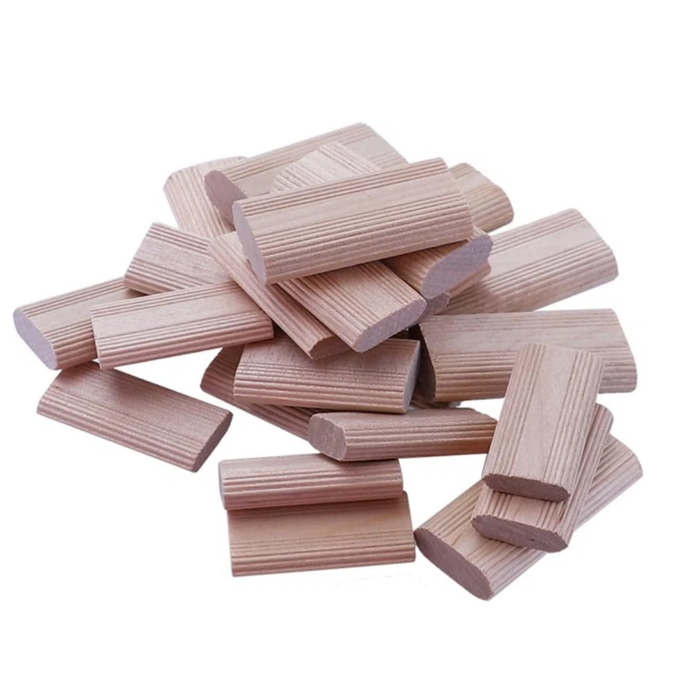 100 Pezzi di Connettori per Tasselli In Legno Domino da 8 Mm, Tappi In Legno di Faggio, Connettori di Giunzione per Mobili per la Lavorazione del Legno Facile da Installare Facile da Usare