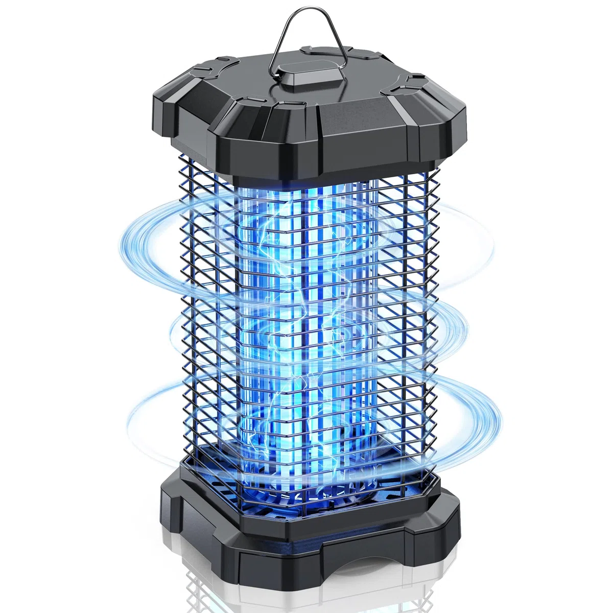 GIBOHOM Lampada Antizanzare, 4200V 18W UV Zanzariera Elettrica Efficace Portata 190 M², Lampada Zanzare Impermeabile IP44 Non Tossico Ecologico, Lampada Anti-zanzara per Interni, Esterni, Giardino