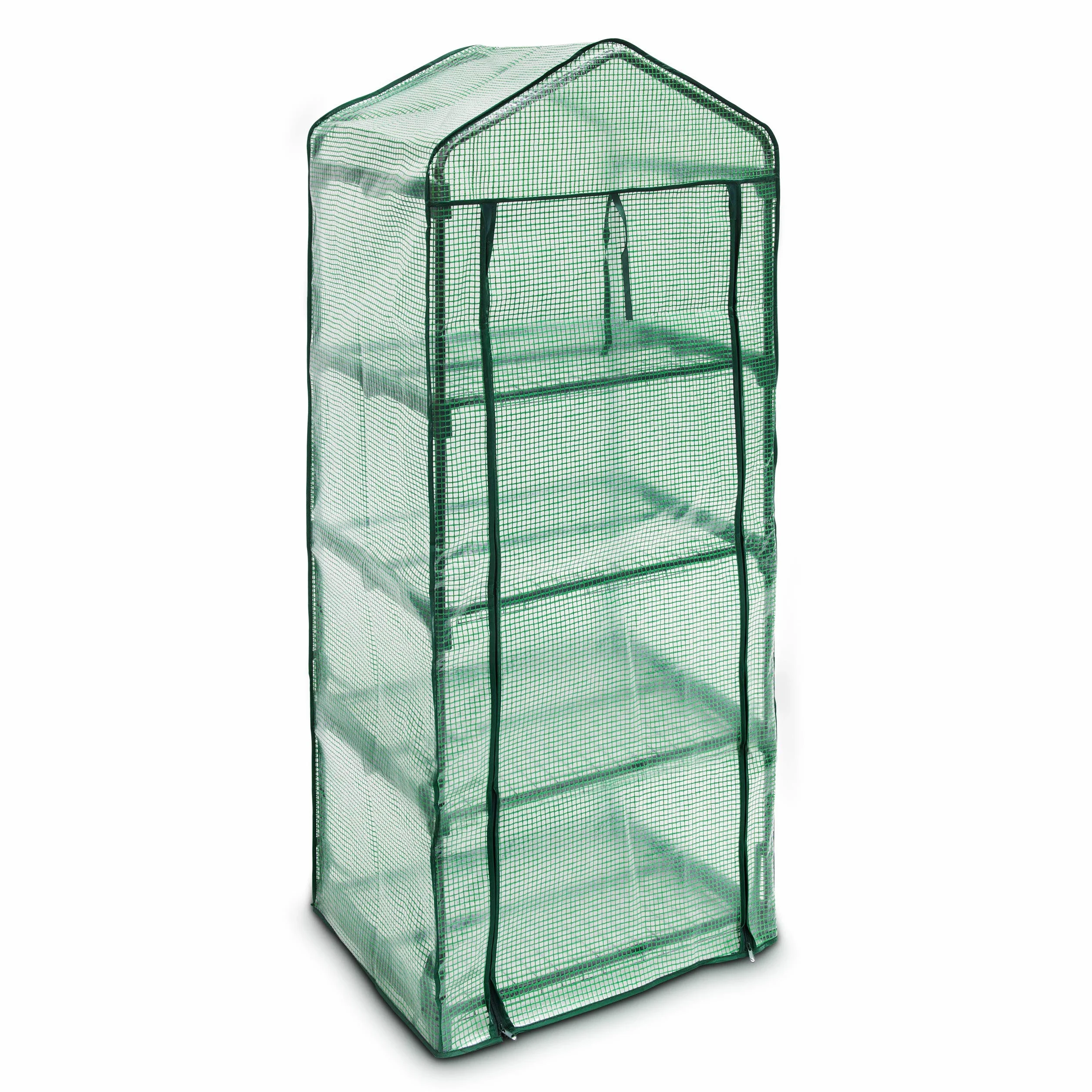 Relaxdays Serra Vivaio per Giardinaggio, 4 Ripiani, HLP 158x70x50 cm, Accessorio Giardinaggio sul Balcone, Verde