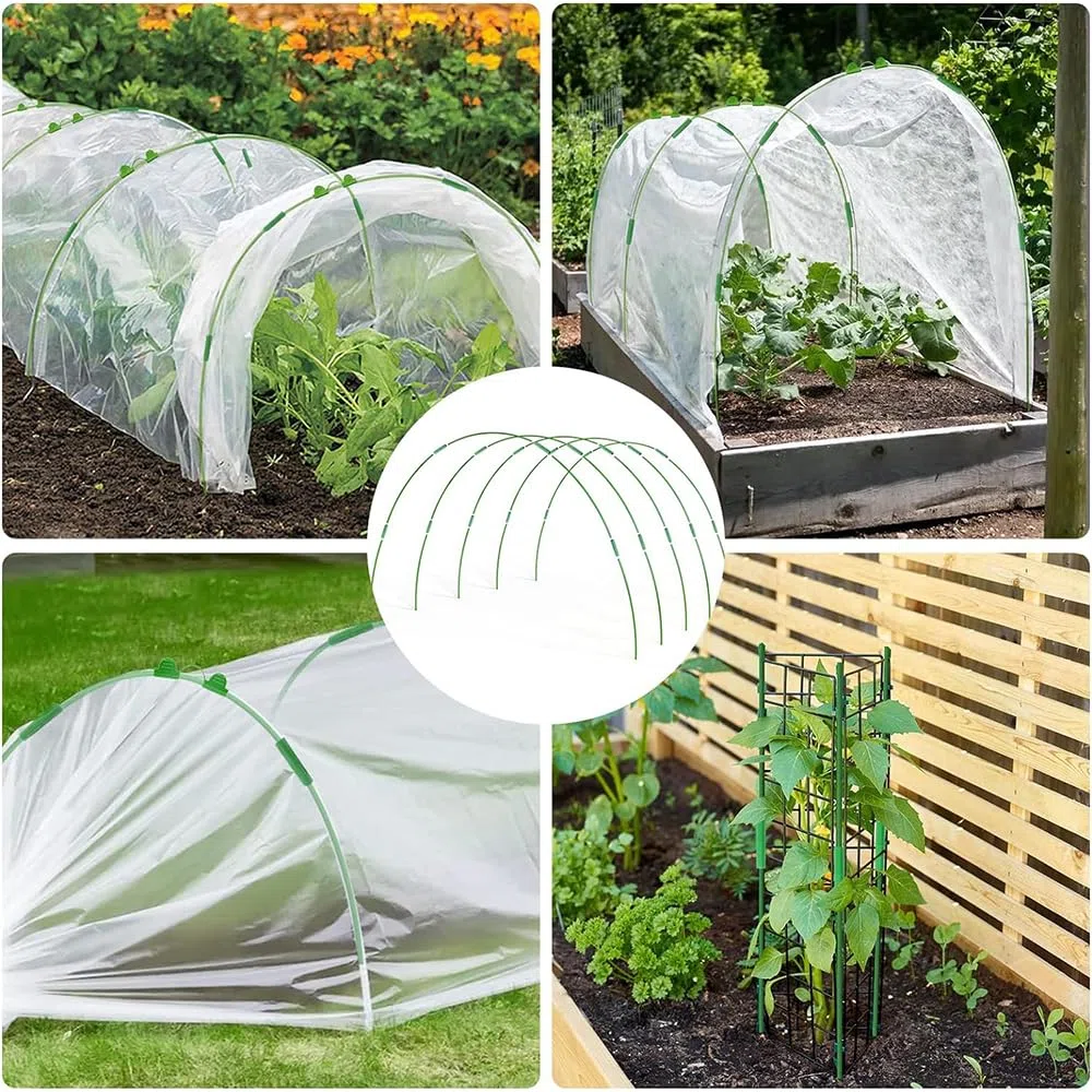 TUIBEIDAMAI Archi per Serra Orto,Archi per Serra da Giardino,Archi per Serre a Tunnel,Archi a Tunnel 6mm,Pneumatici per Serra,Tunnel per Piante da Giardino,Serra Tunnel Archetti per Serra da Orto