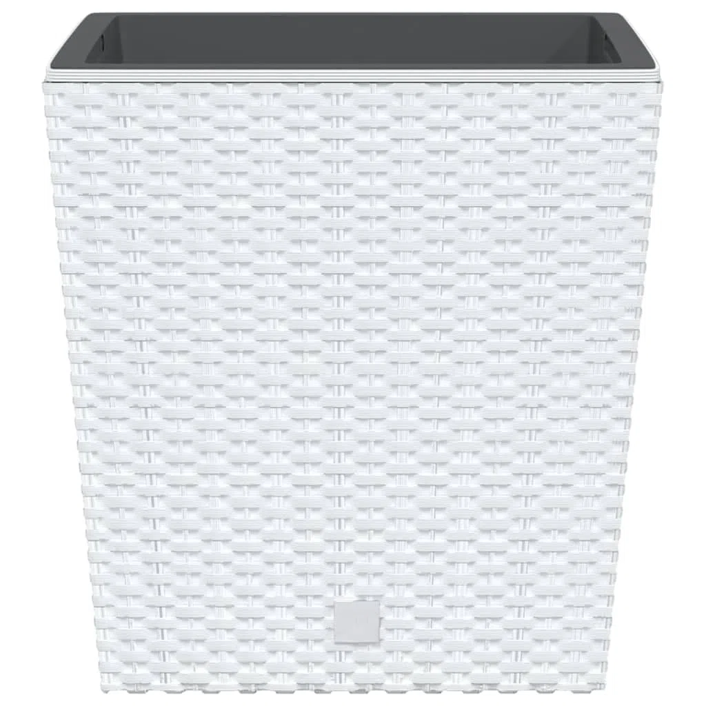 Vaso per piante effetto rattan con inserto rimovibile in robusto polipropilene per giardino, balcone, terrazza, grande fioriera per piante, verdure, erbe aromatiche