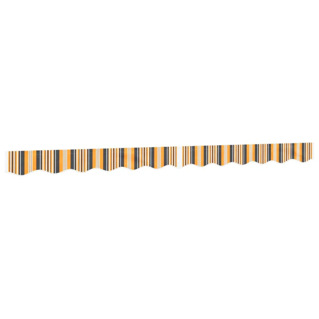 vidaXL Tessuto Ricambio per Mantovana Tenda Righe Giallo e Grigio 3 m, Sostituzione Tenda da Sole, baldacchino da Giardino, Sostituzione Tenda da Sole Superiore